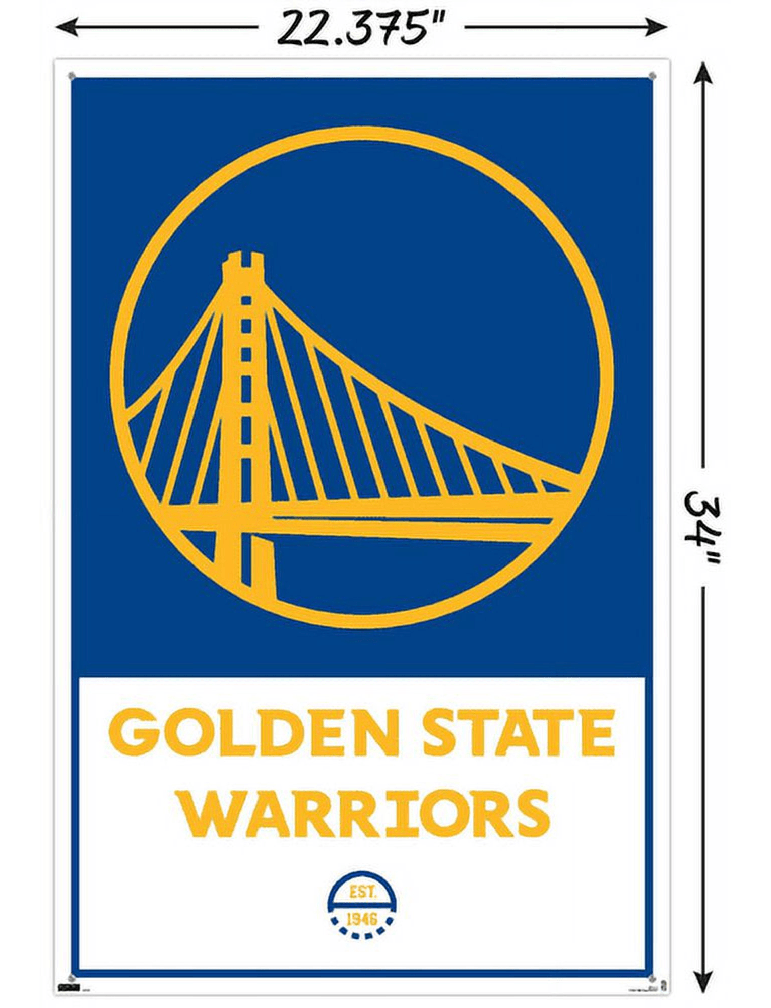 Trends International Posters Golden State Warriors Trends NBA 61 x 91.5cm Logo Poster