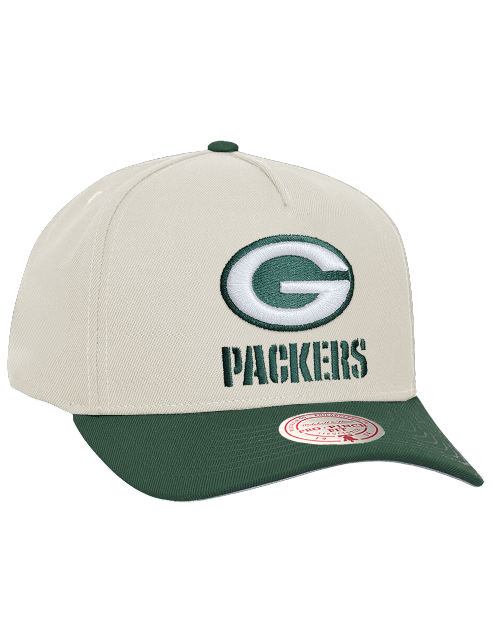 Mitchell And Ness Caps OSFM Green Bay Packers Mitchell & Ness NFL Throwback Pro Pinch Snapback Hat - Chrome