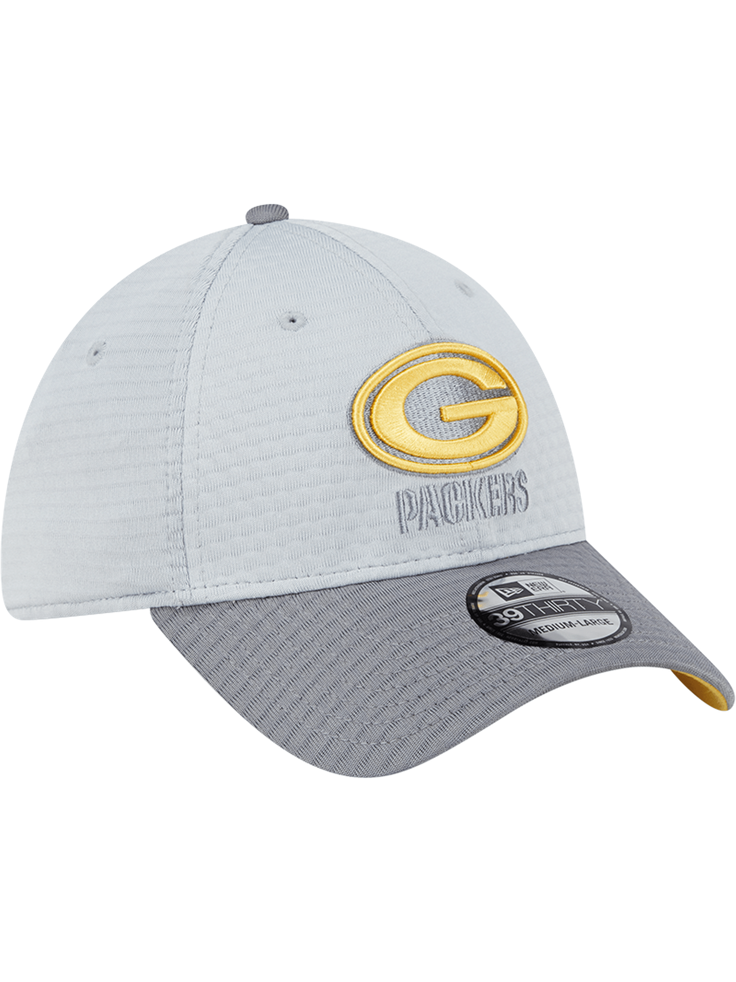 New Era Caps Green Bay Packers New Era NFL 24 Training 39THIRTY Stretch-Fit Hat - Grey