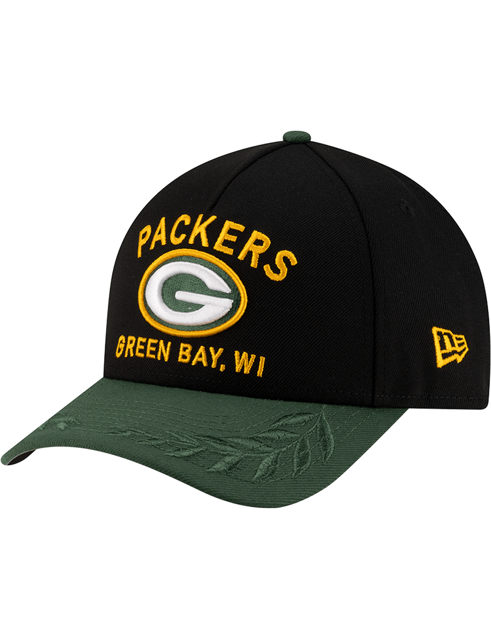 New Era Caps Green Bay Packers New Era NFL 25 Draft 9FORTY M-Crown Snapback Hat - Black