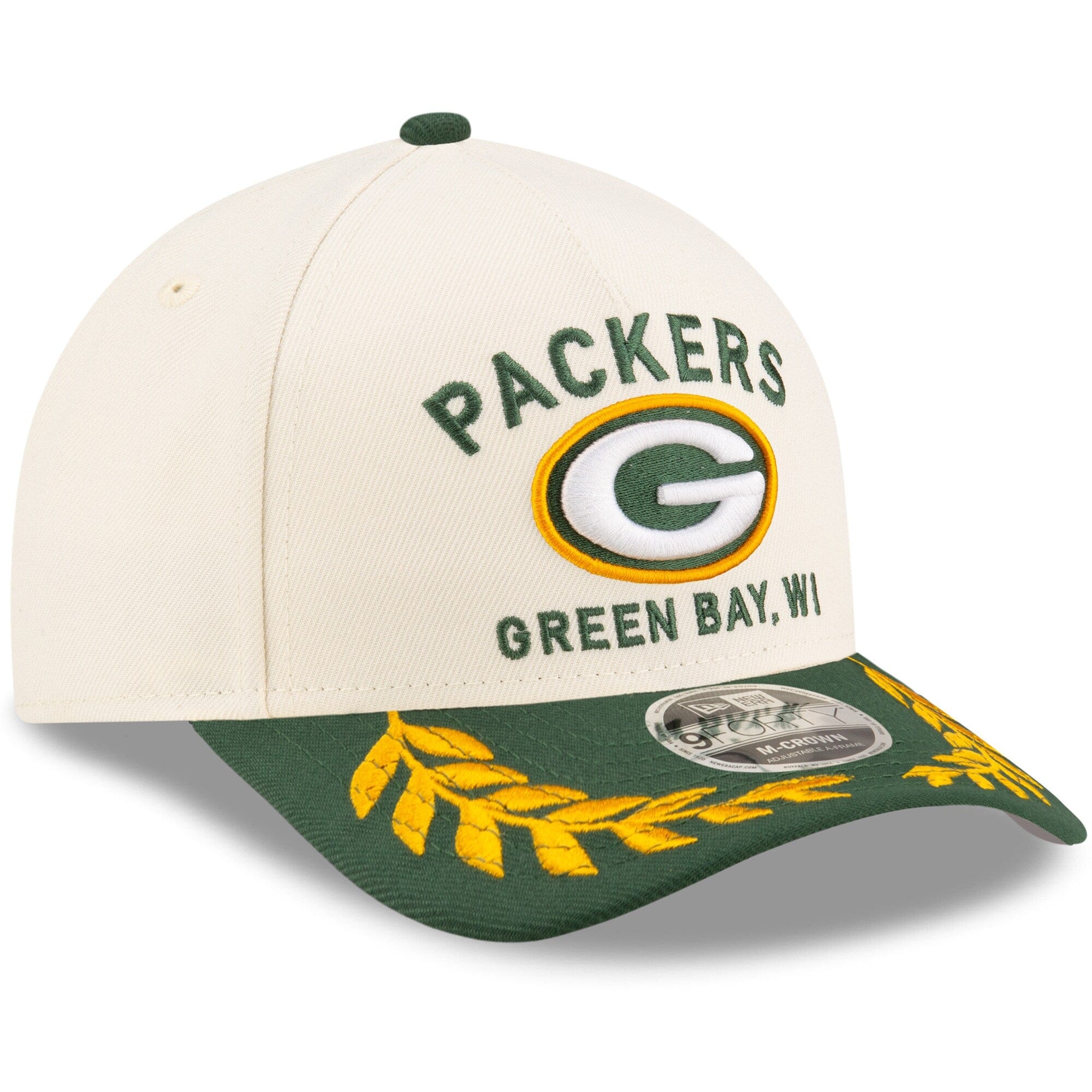 New Era Caps Green Bay Packers New Era NFL 25 Draft 9FORTY M-Crown Snapback Hat - Chrome