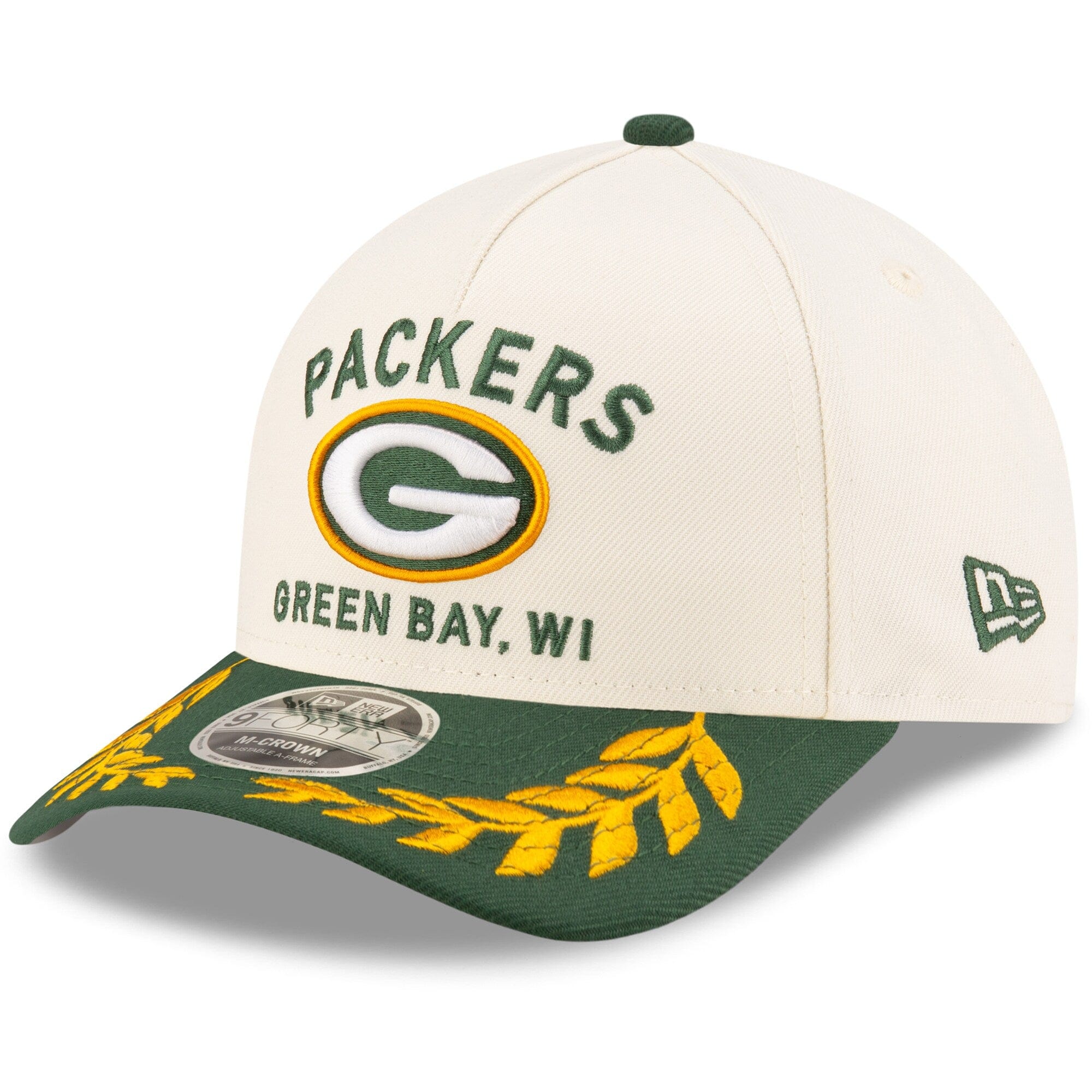 New Era Caps Green Bay Packers New Era NFL 25 Draft 9FORTY M-Crown Snapback Hat - Chrome