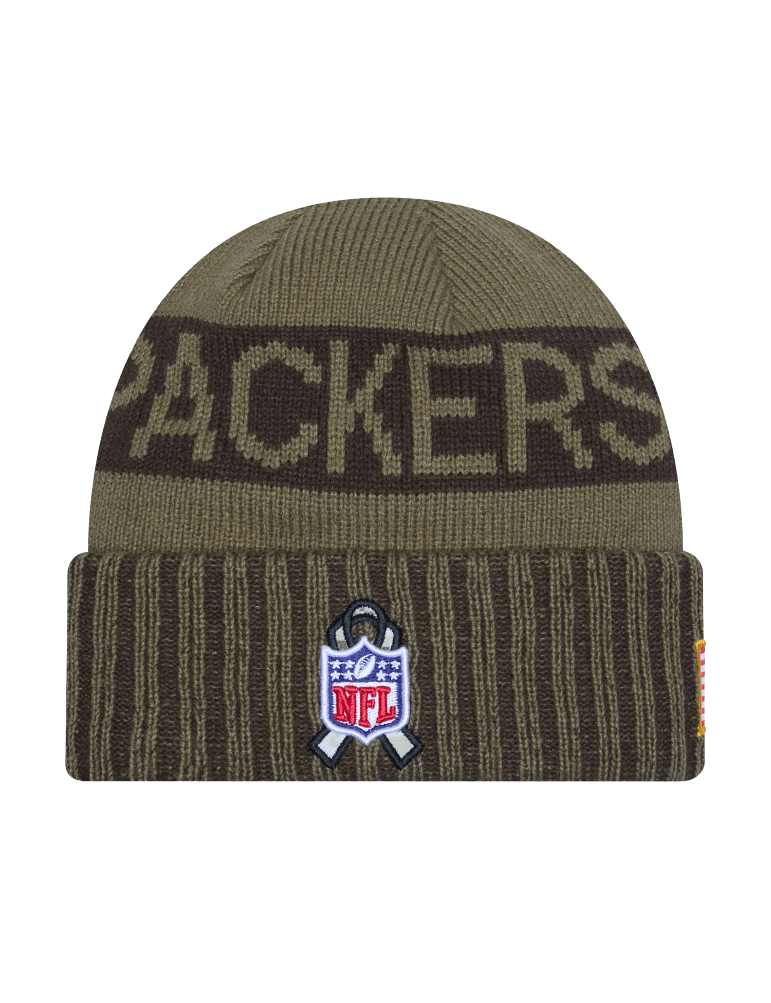 New Era Beanies Green Bay Packers New Era NFL 25 Salute To Service Knit Beanie