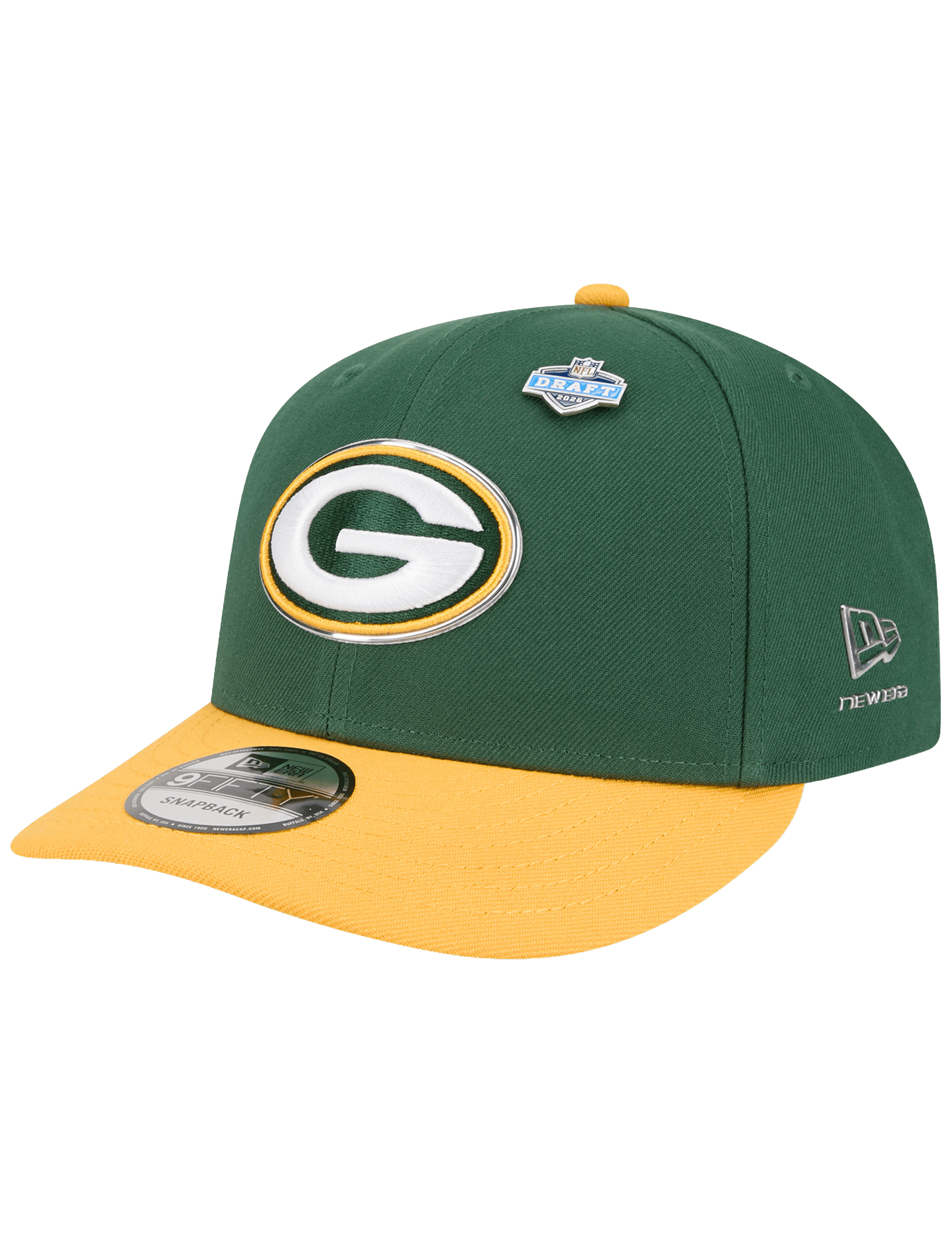 New Era Caps OSFM Green Bay Packers New Era NFL Draft 26 9FIFTY Pre-Curved Snapback Hat