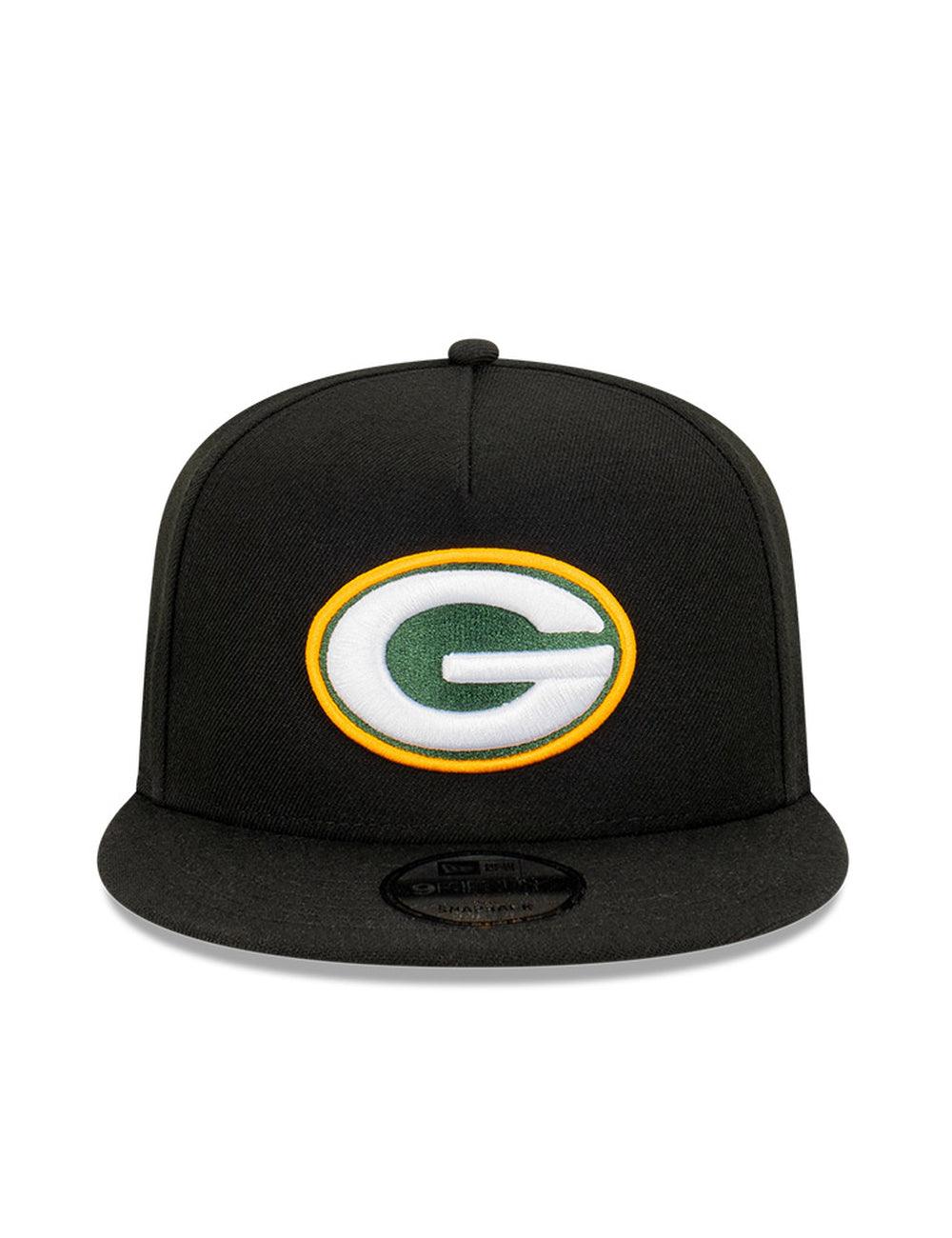 New Era Caps Green Bay Packers New Era NFL Team 9FIFTY A-Frame Snapback Hat - Black