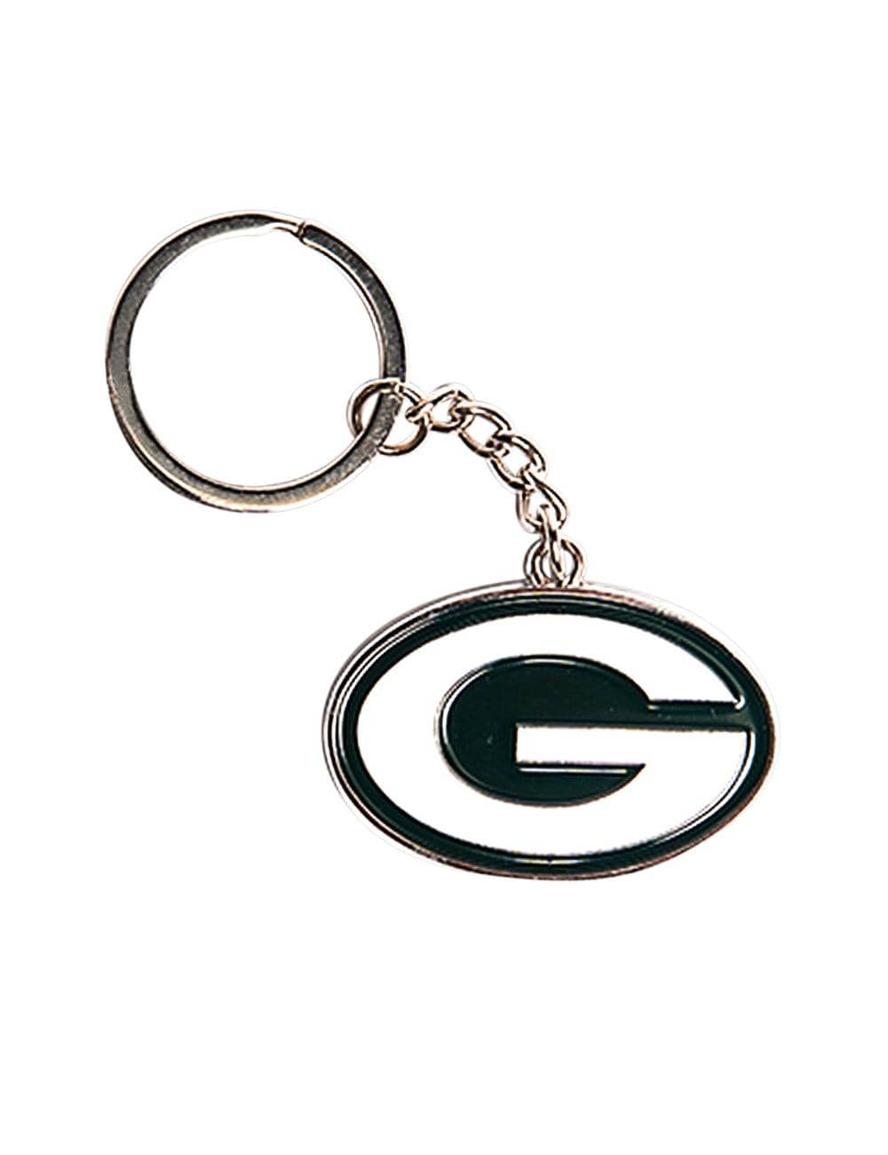 NFL Branded Accessories Green Bay Packers NFL Team Logo Steel Keyring