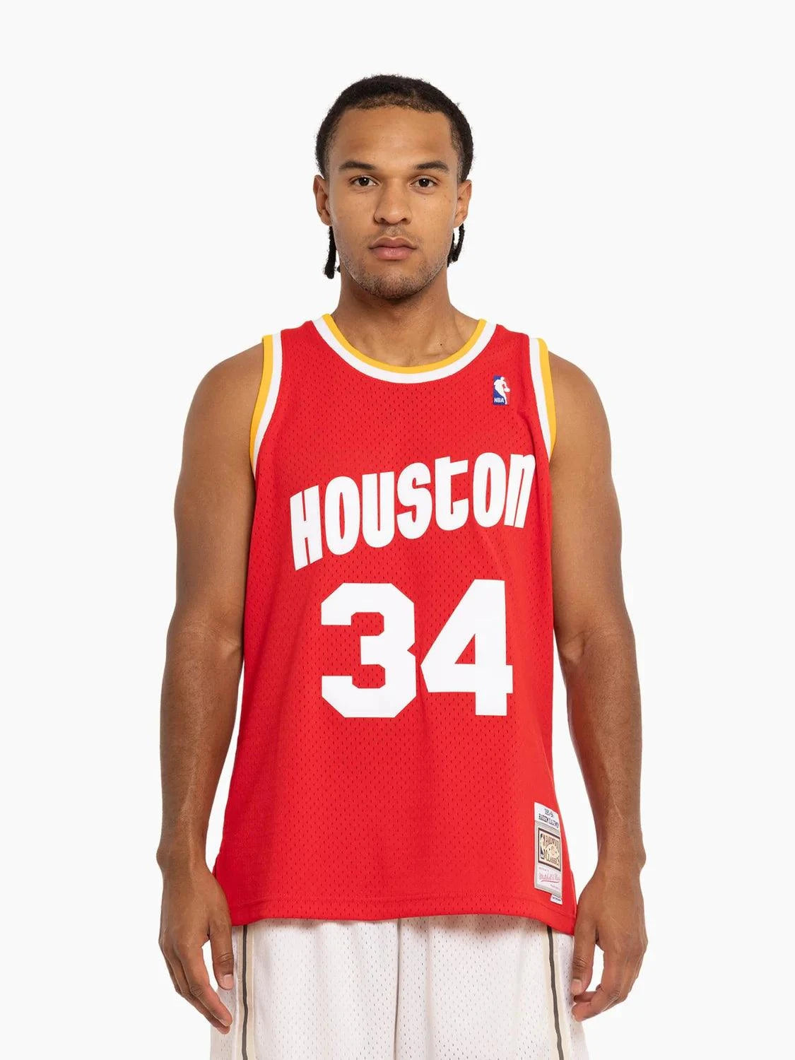 Mitchell And Ness Jerseys Hakeem Olajuwon Houston Rockets Mitchell & Ness NBA 93-94 Swingman Jersey - Red
