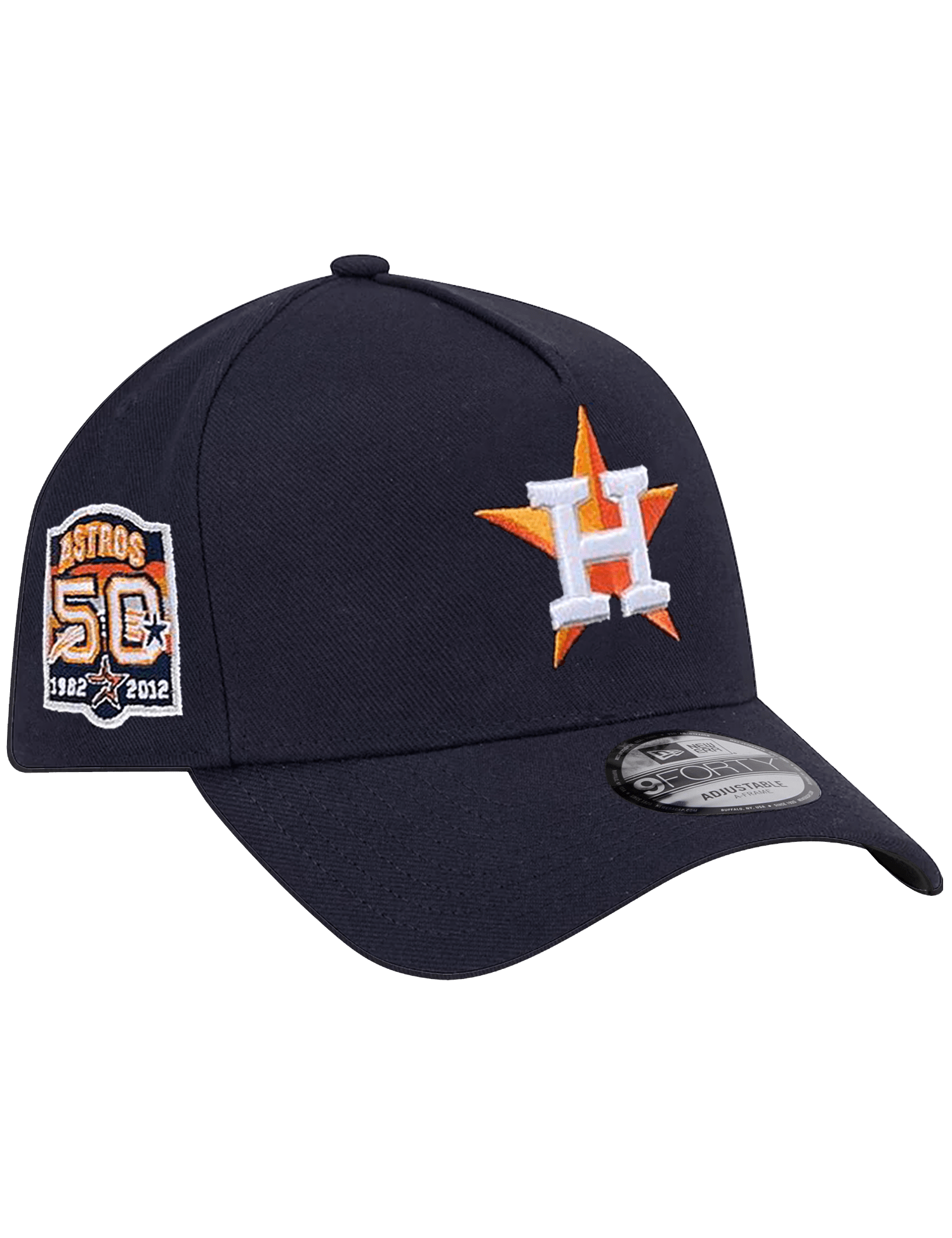 New Era Caps Houston Astros New Era MLB 50th Ann 9FORTY A-Frame Snapback Hat - Navy
