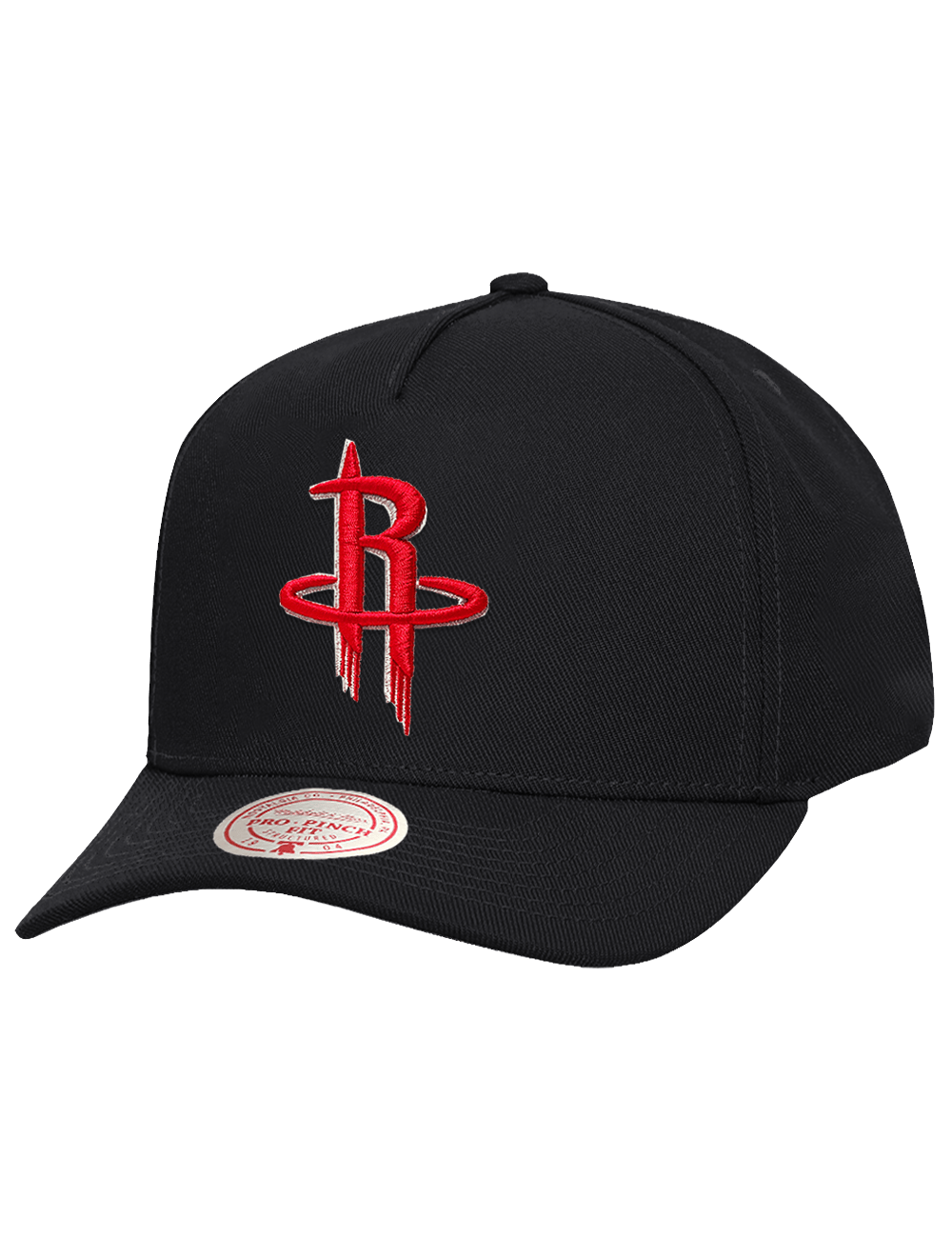 Mitchell And Ness Caps OSFM Houston Rockets Mitchell & Ness NBA Team Pro Pinch Snapback Hat - Black