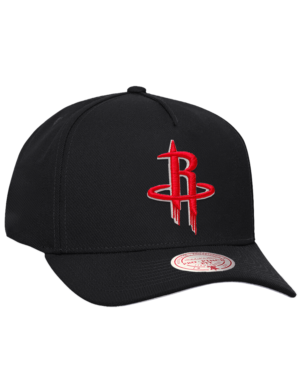 Mitchell And Ness Caps OSFM Houston Rockets Mitchell & Ness NBA Team Pro Pinch Snapback Hat - Black