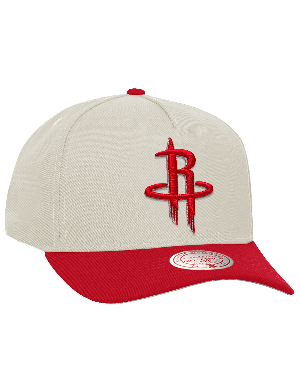 Mitchell And Ness Caps OSFM Houston Rockets Mitchell & Ness NBA Team Pro Pinch Snapback Hat - Chrome