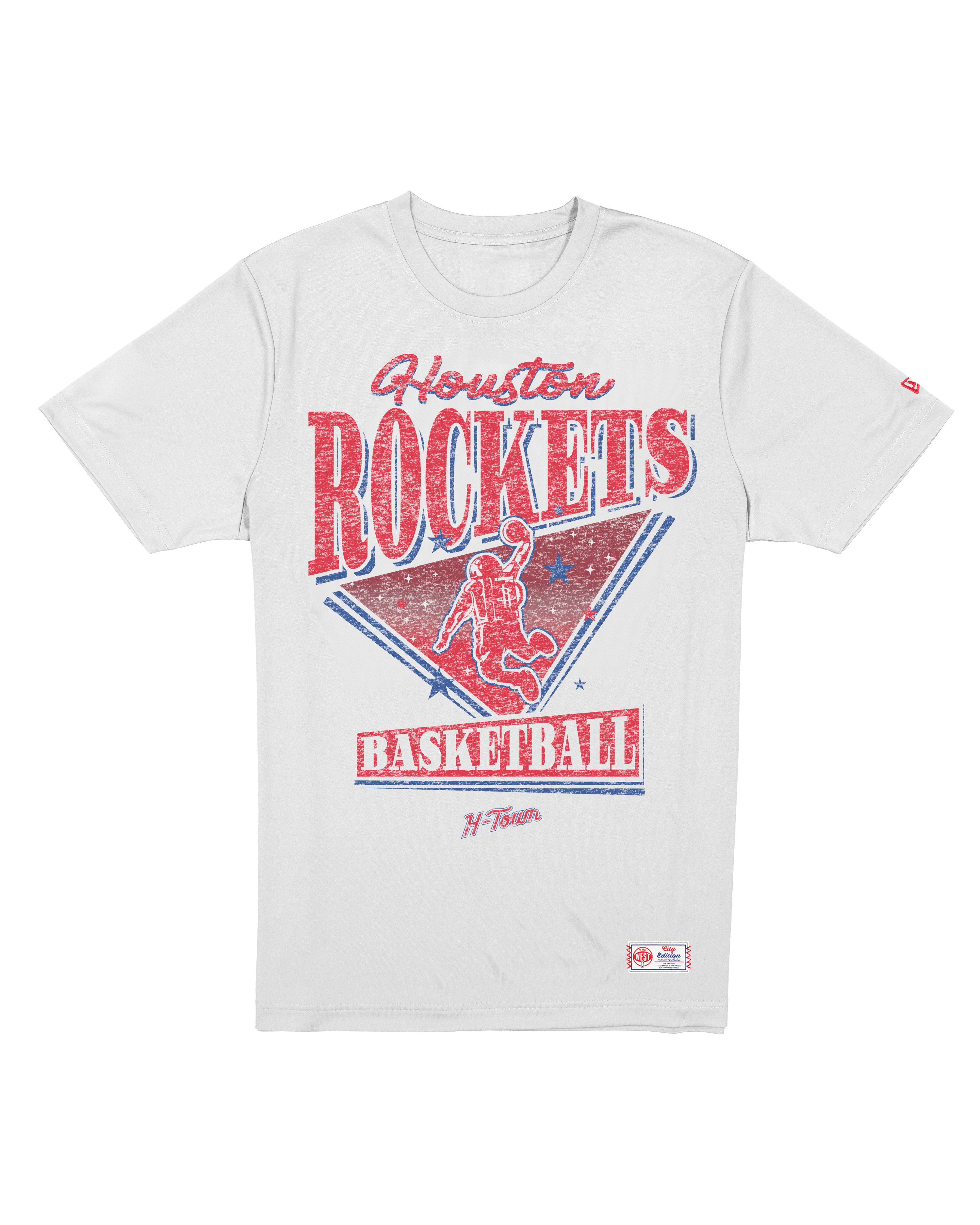 New Era T-Shirts Houston Rockets New Era NBA 25-26 City Edition Distressed T-Shirt