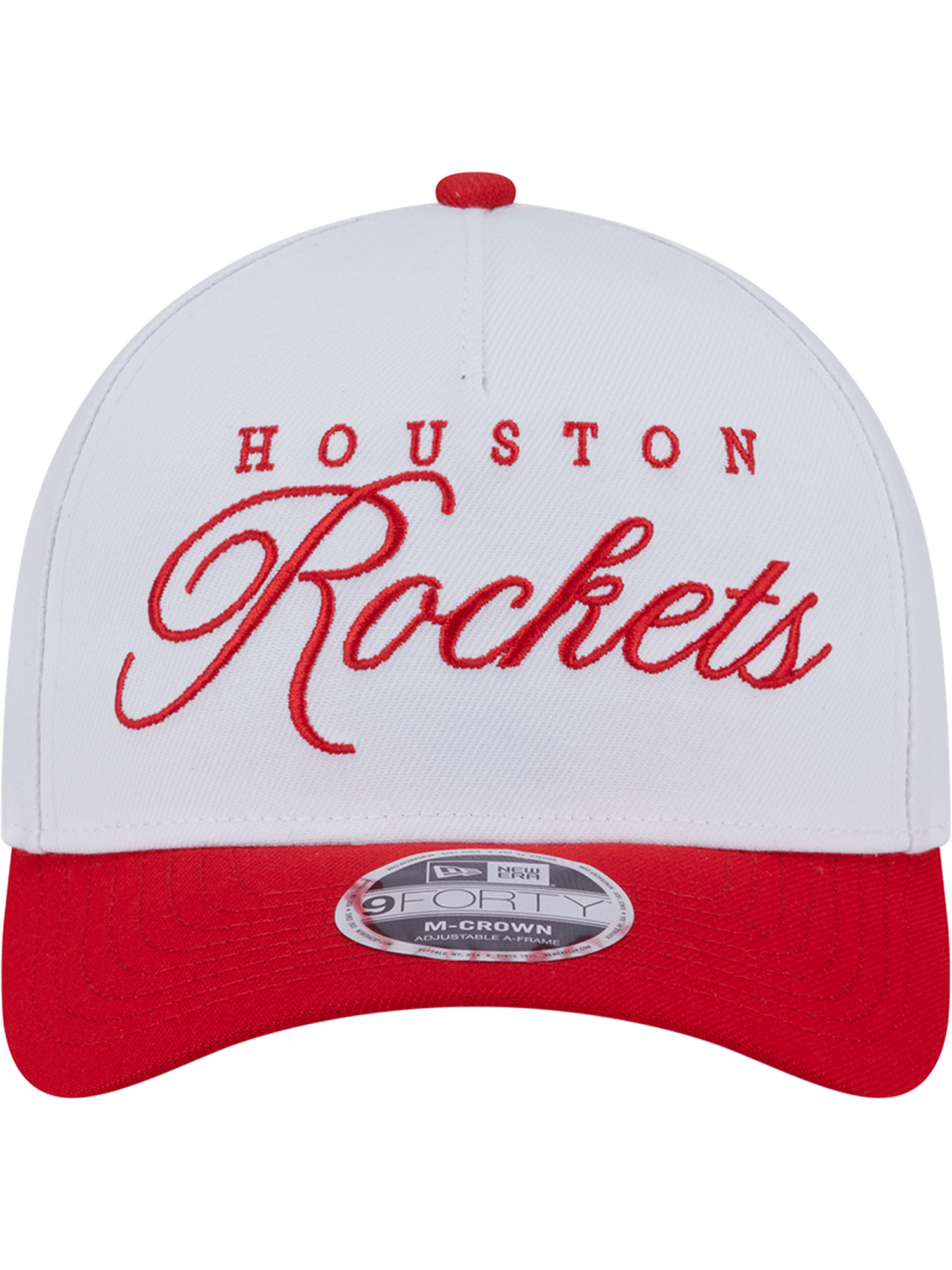 New Era Caps Houston Rockets New Era NBA 25 Draft 9FORTY M-Crown A-Frame Snapback Hat - White
