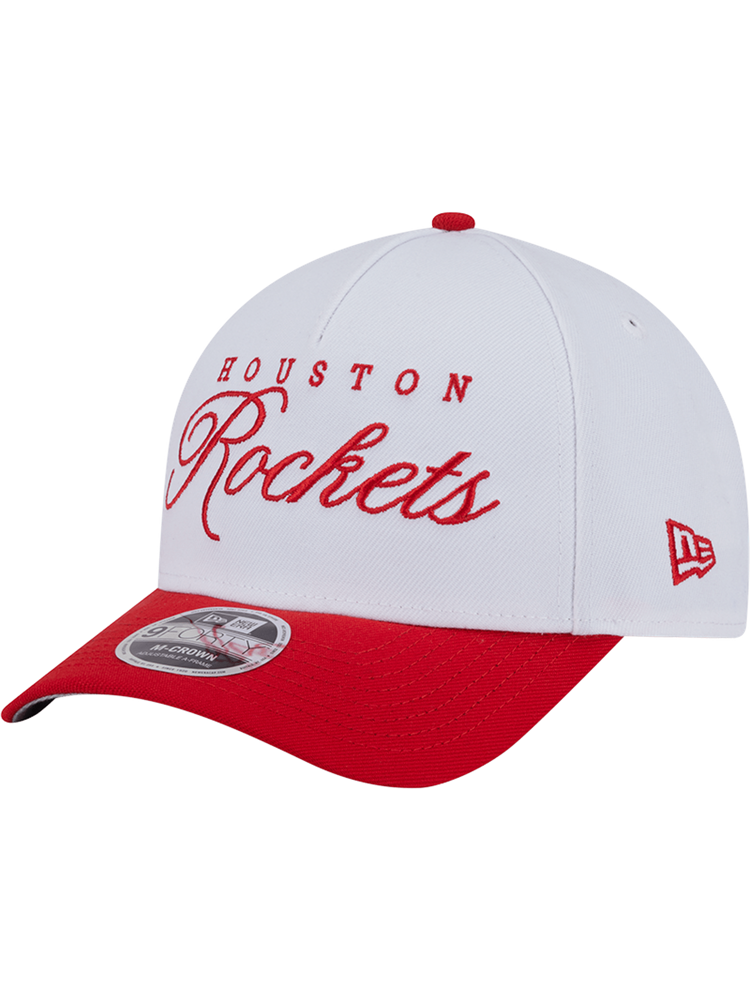 New Era Caps Houston Rockets New Era NBA 25 Draft 9FORTY M-Crown A-Frame Snapback Hat - White