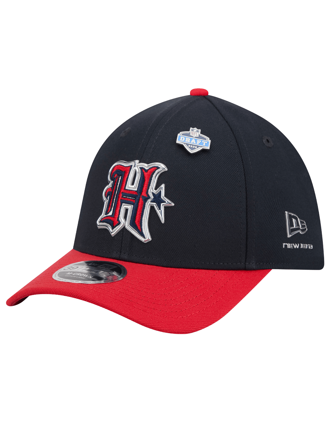 New Era Caps M/L Houston Texans New Era NFL Draft 26 39THIRTY M-Crown Stretch-Fit Hat