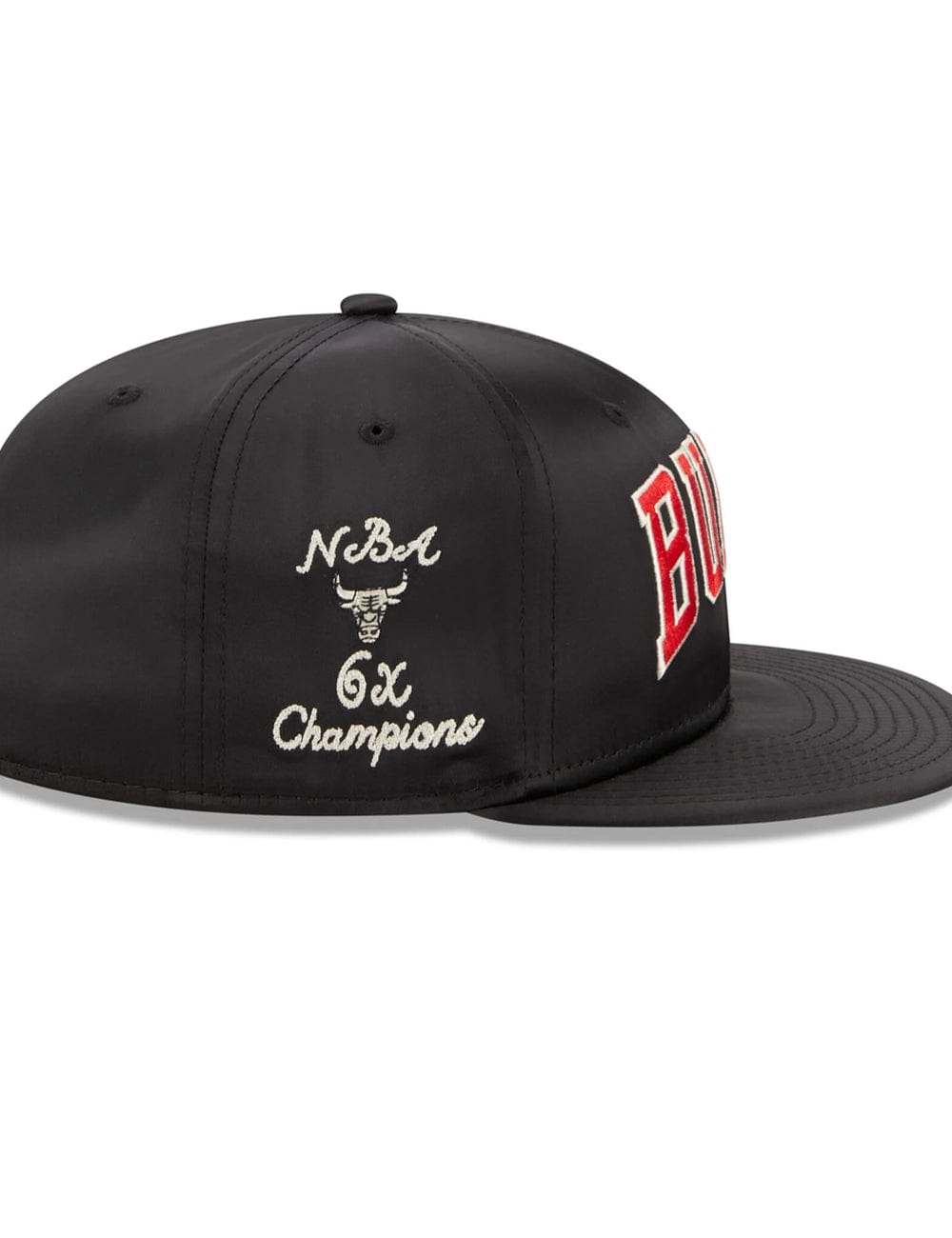 Chicago Bulls New Era NBA Satin Champs 9FIFTY Snapback Hat - Black