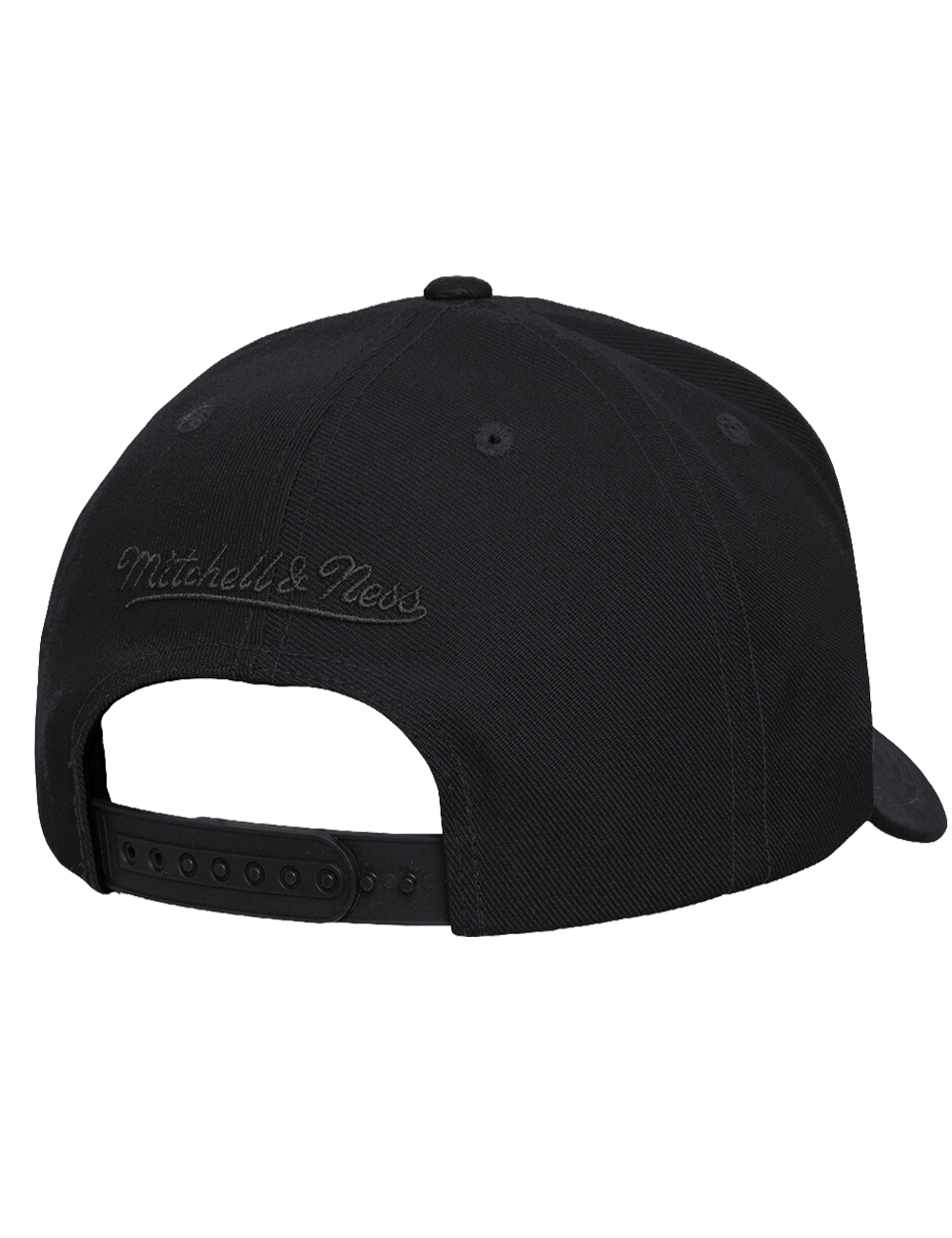 Mitchell And Ness Caps OSFM Indiana Pacers Mitchell & Ness NBA Black On Black Flex 110 Snapback Hat