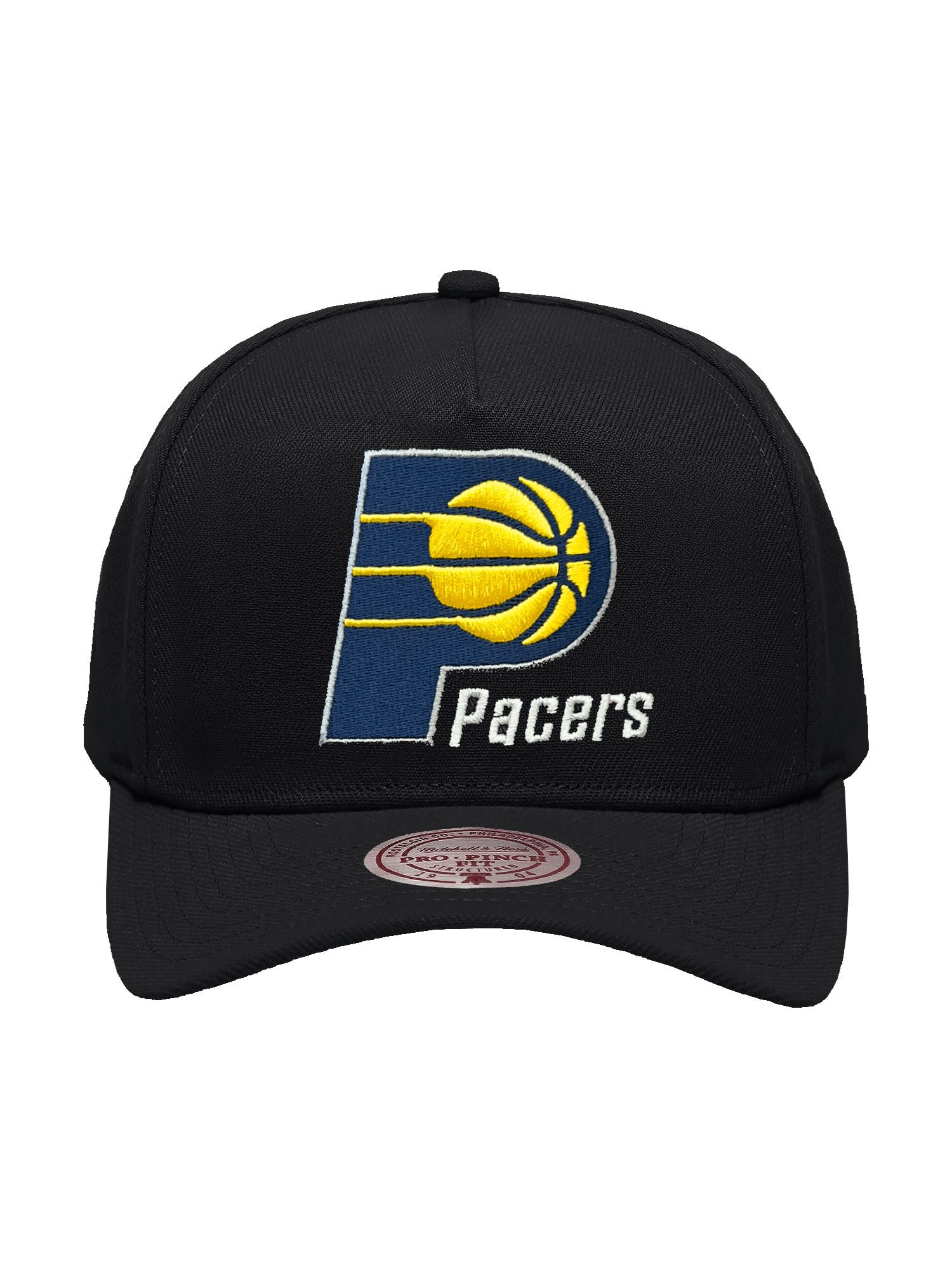 Mitchell And Ness Caps Indiana Pacers Mitchell & Ness NBA HWC Pro Pinch Snapback Hat - Black