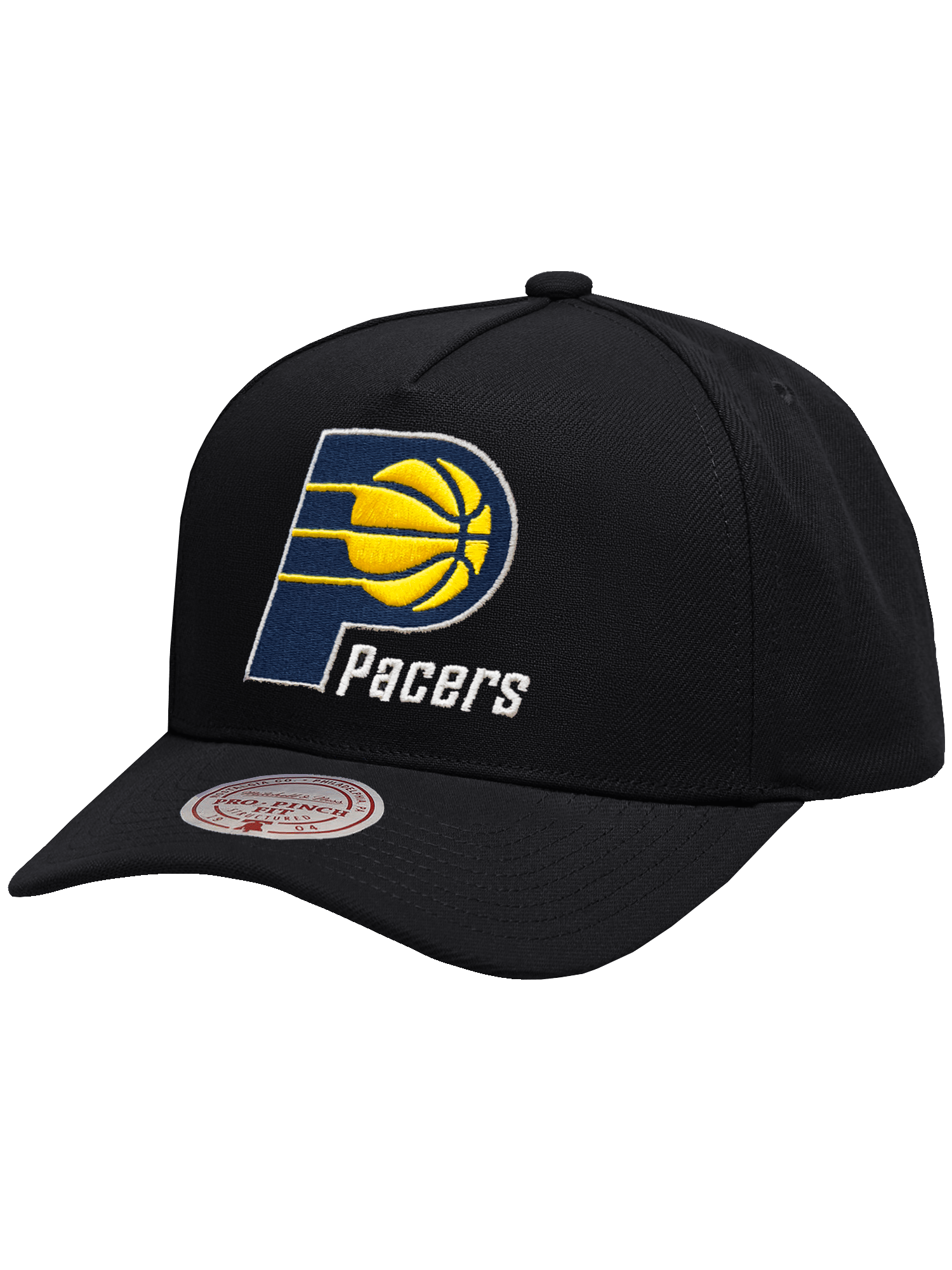 Mitchell And Ness Caps Indiana Pacers Mitchell & Ness NBA HWC Pro Pinch Snapback Hat - Black