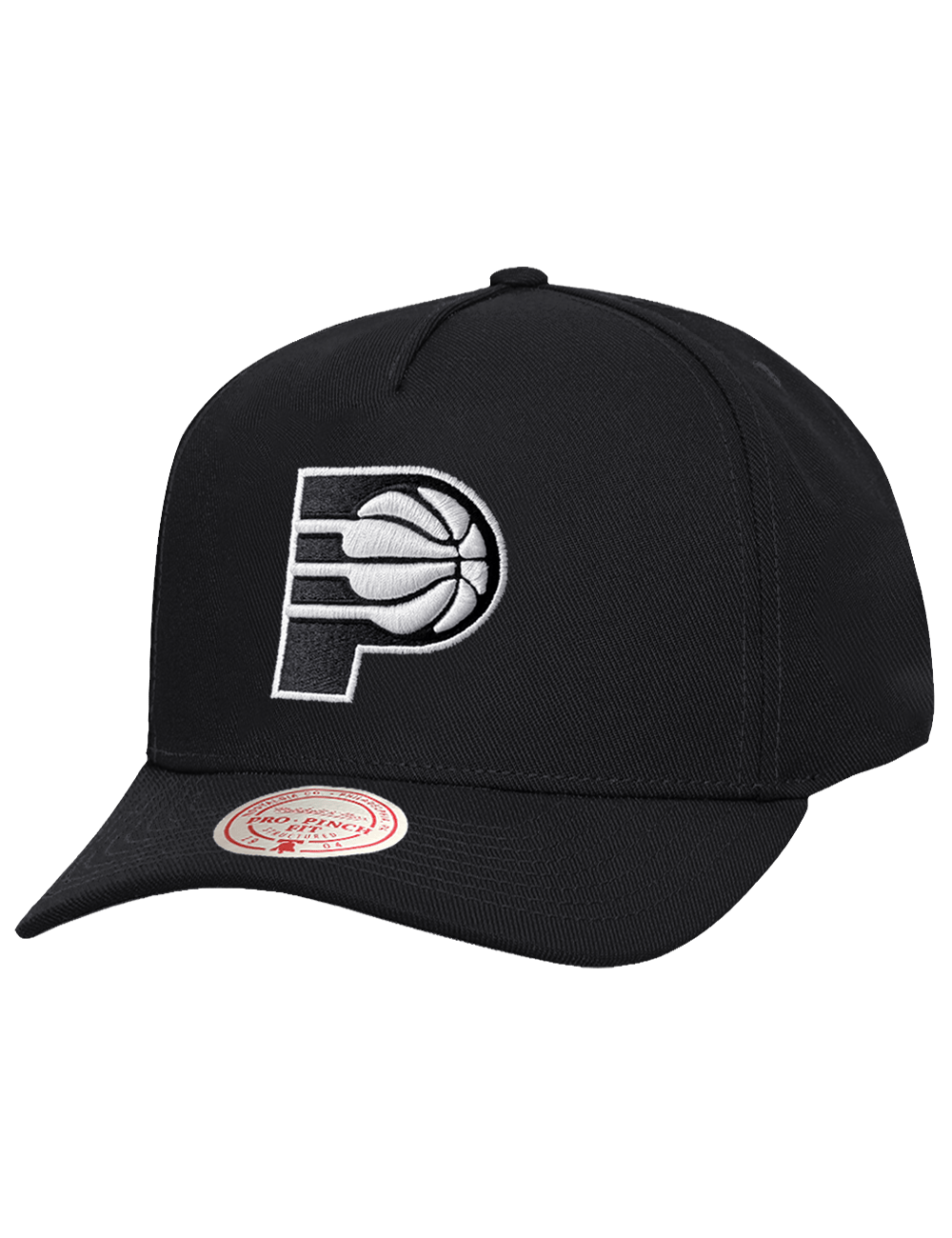Mitchell And Ness Caps OSFM Indiana Pacers Mitchell & Ness NBA Mono Pro Pinch Snapback Hat - Black
