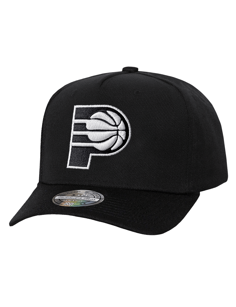 Mitchell And Ness Caps OSFM Indiana Pacers Mitchell & Ness NBA Monochrome Flex 110 Snapback Hat - Black