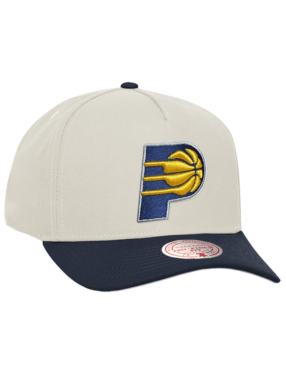 Mitchell And Ness Caps OSFM Indiana Pacers Mitchell & Ness NBA Team Pro Pinch Snapback Hat - Chrome