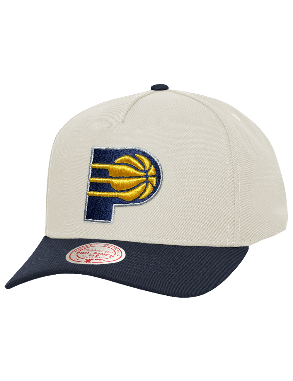 Mitchell And Ness Caps OSFM Indiana Pacers Mitchell & Ness NBA Team Pro Pinch Snapback Hat - Chrome
