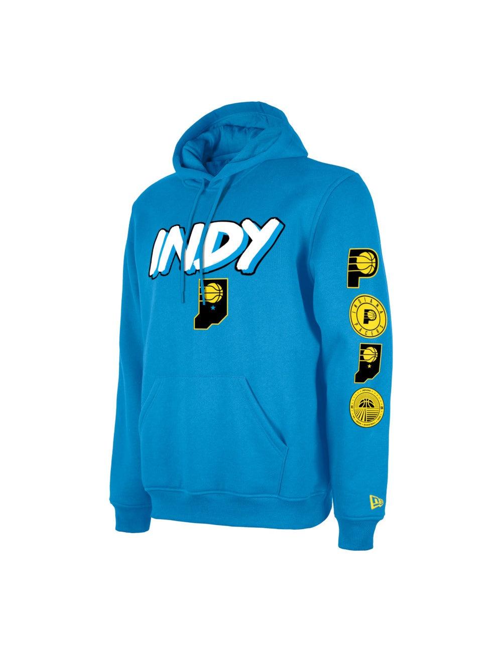New Era Jumpers Indiana Pacers New Era NBA 24 City Edition Hoodie Jumper - Blue