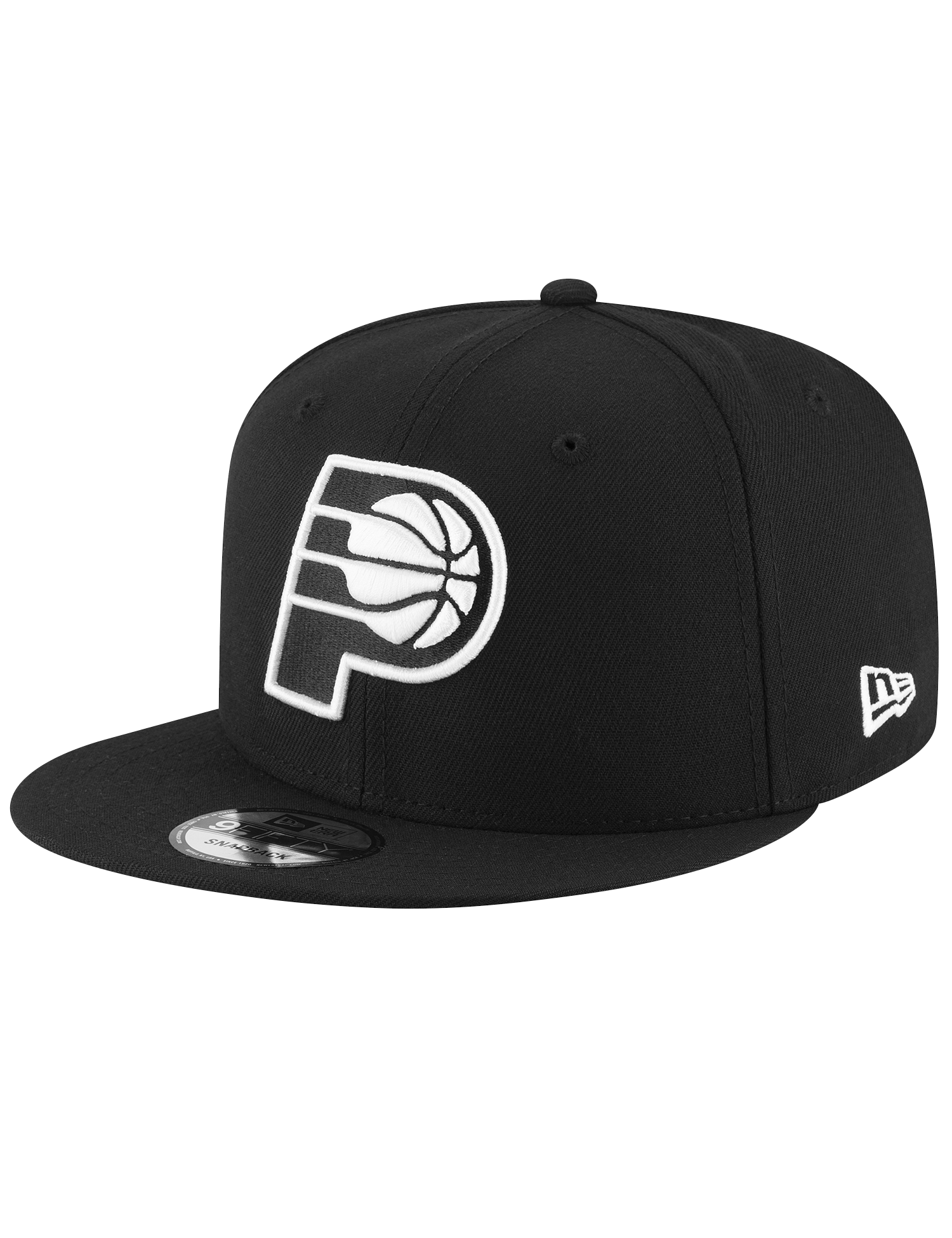 New Era Caps Indiana Pacers New Era NBA Black White 9FIFTY Snapback Hat - Black