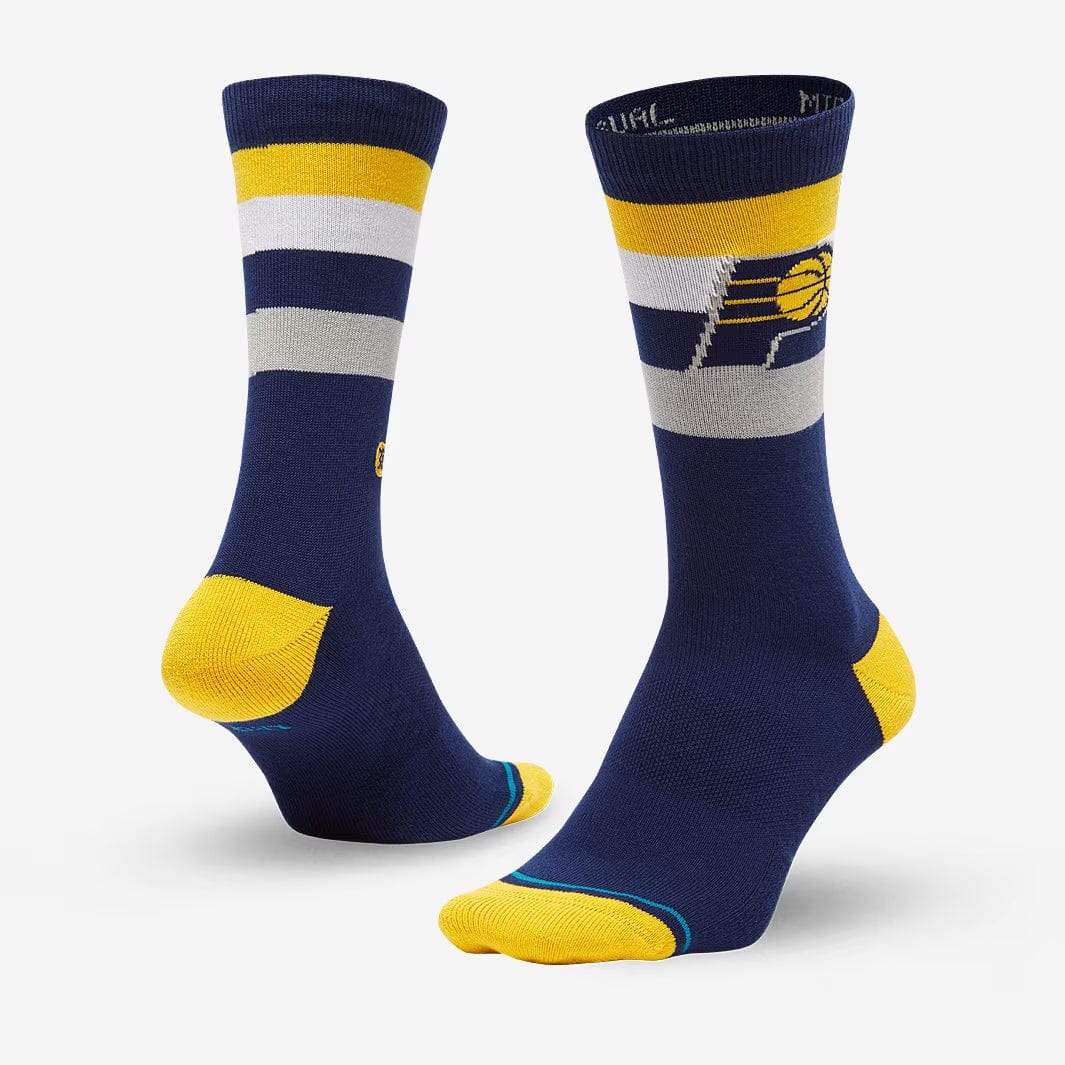 Stance Socks Large (9-12 US) Indiana Pacers Stance NBA Team Stripe Crew Socks - Navy