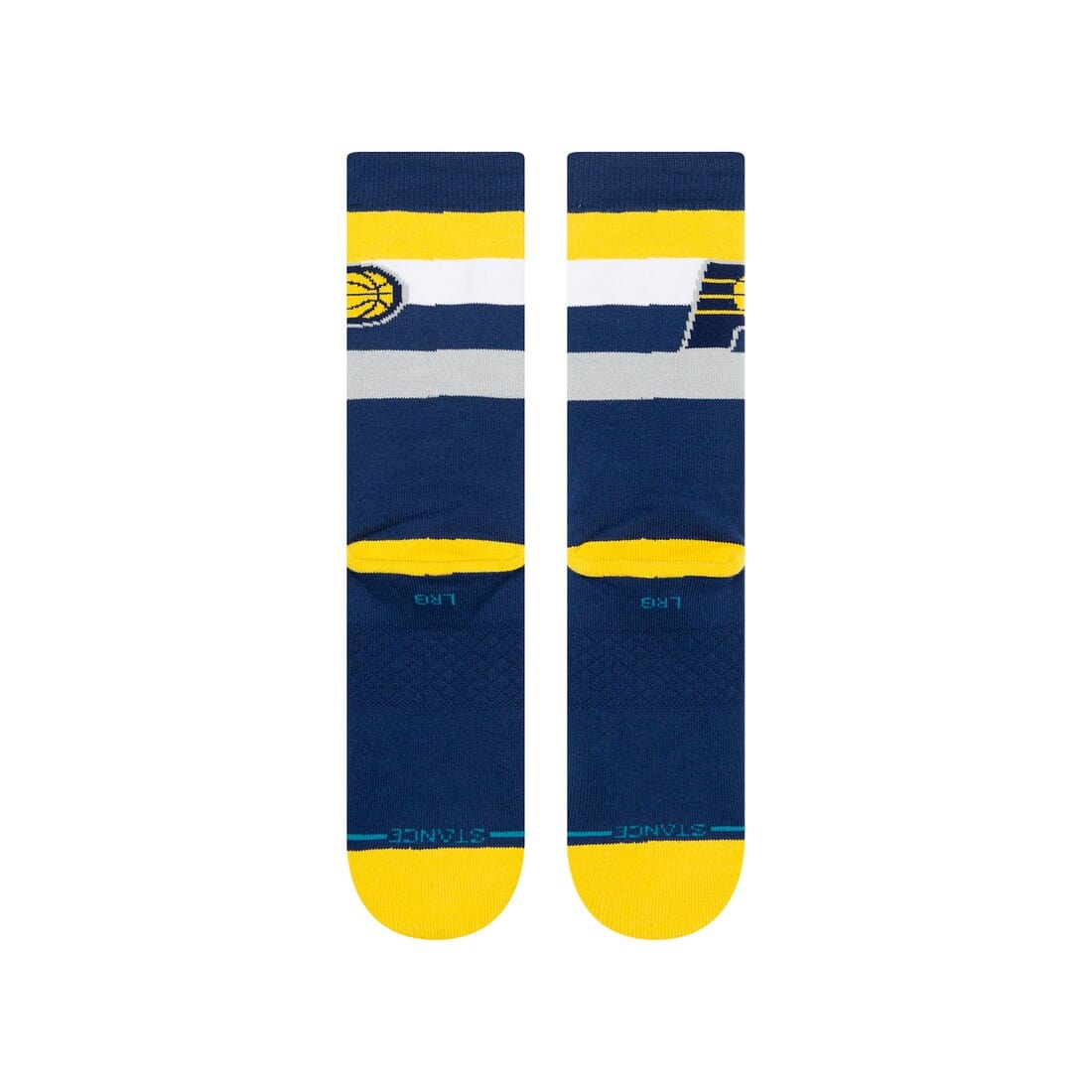 Stance Socks Large (9-12 US) Indiana Pacers Stance NBA Team Stripe Crew Socks - Navy
