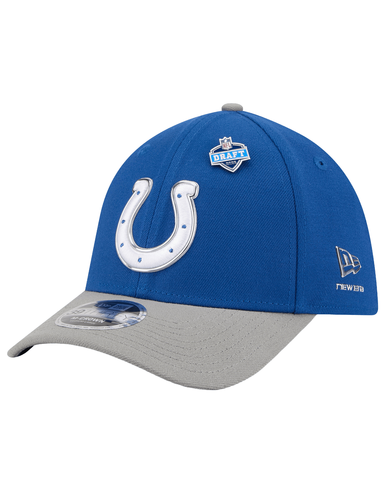 New Era Caps M/L Indianapolis Colts New Era NFL Draft 26 39THIRTY M-Crown Stretch-Fit Hat