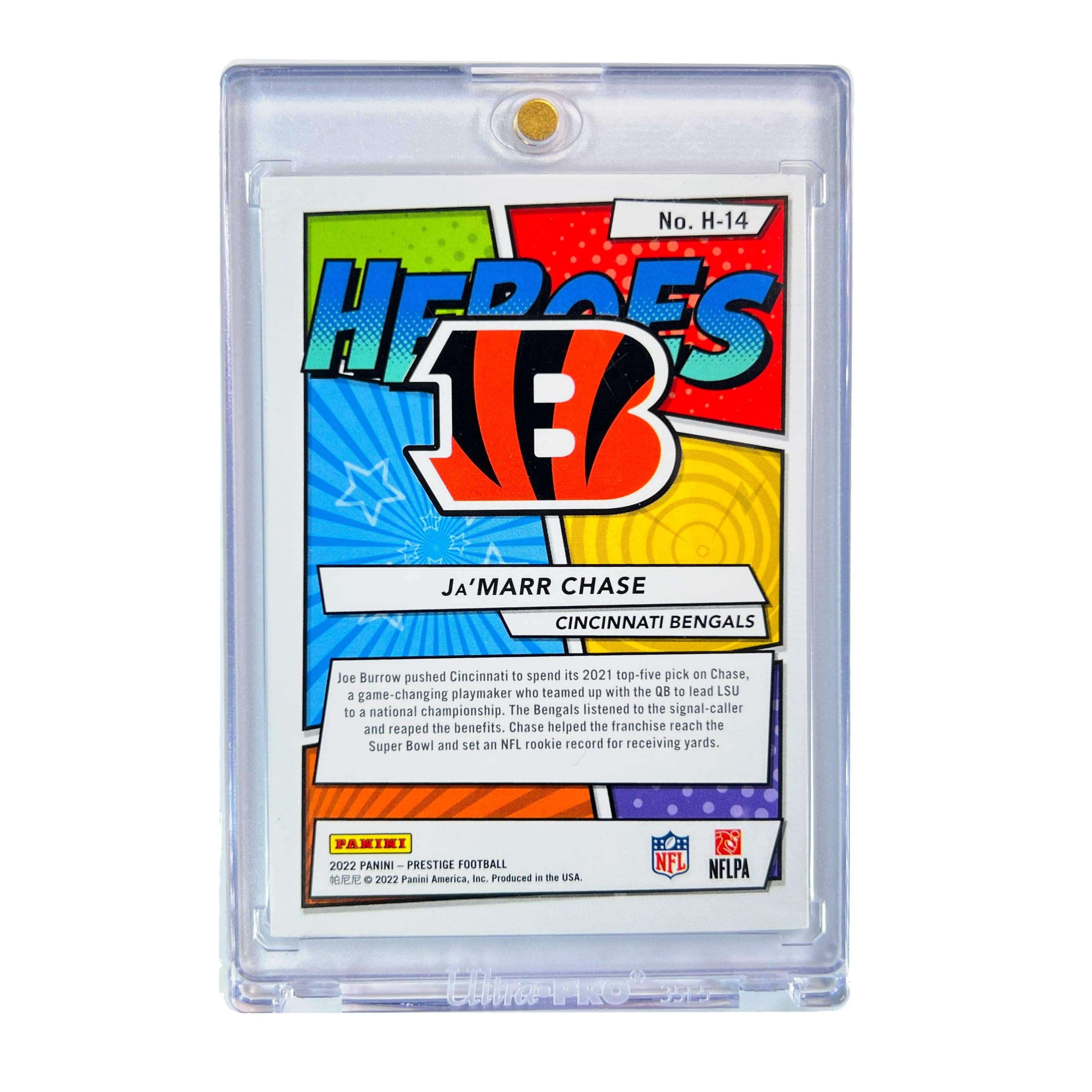 Panini Cards Ja'Marr Chase Cincinnati Bengals Panini NFL 22 Prestige Heroes Card