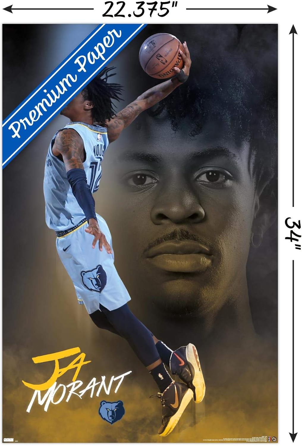 Trends International Posters Ja Morant Memphis Grizzlies Trends NBA 61 x 91.5cm Poster