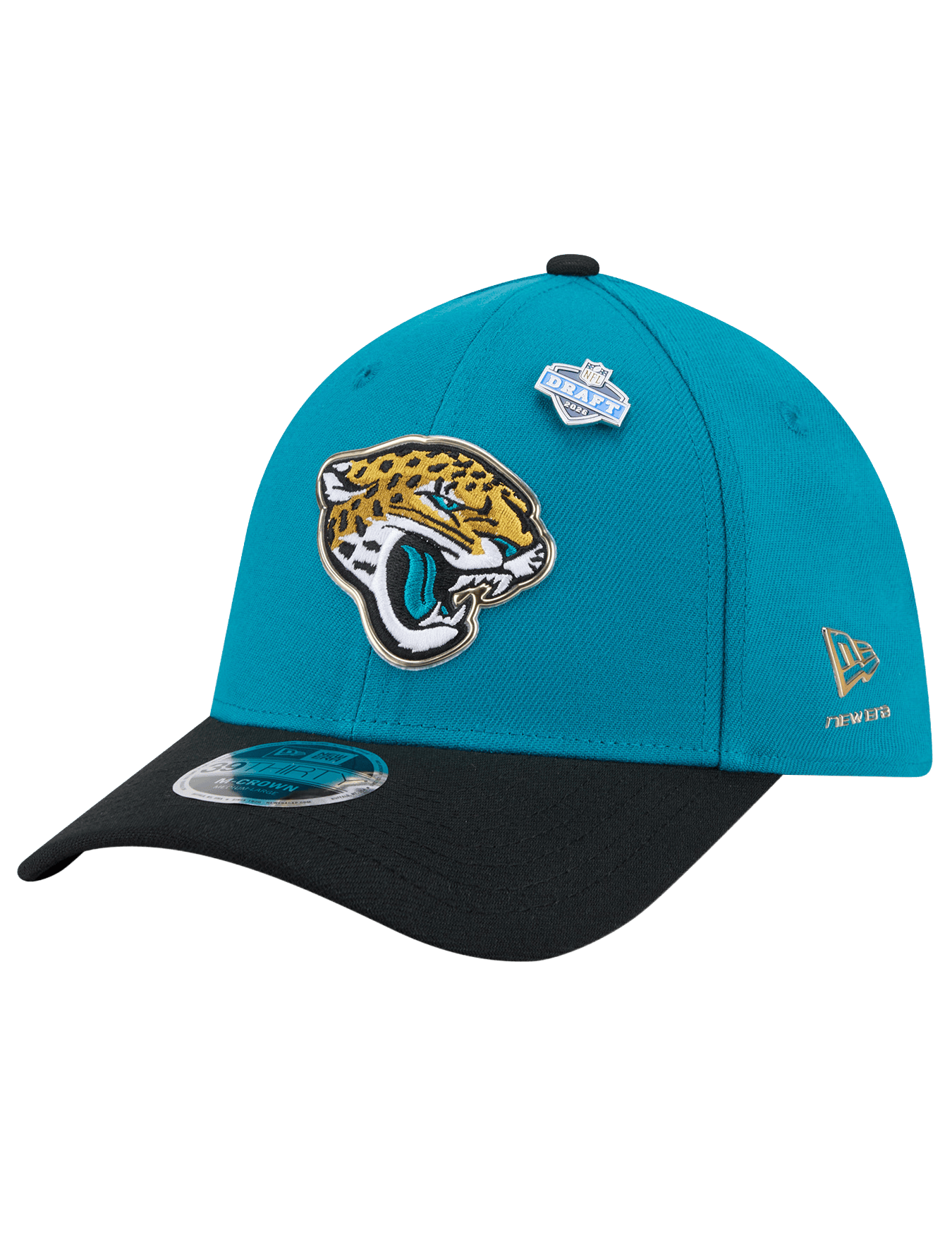 New Era Caps M/L Jacksonville Jaguars New Era NFL Draft 26 39THIRTY M-Crown Stretch-Fit Hat
