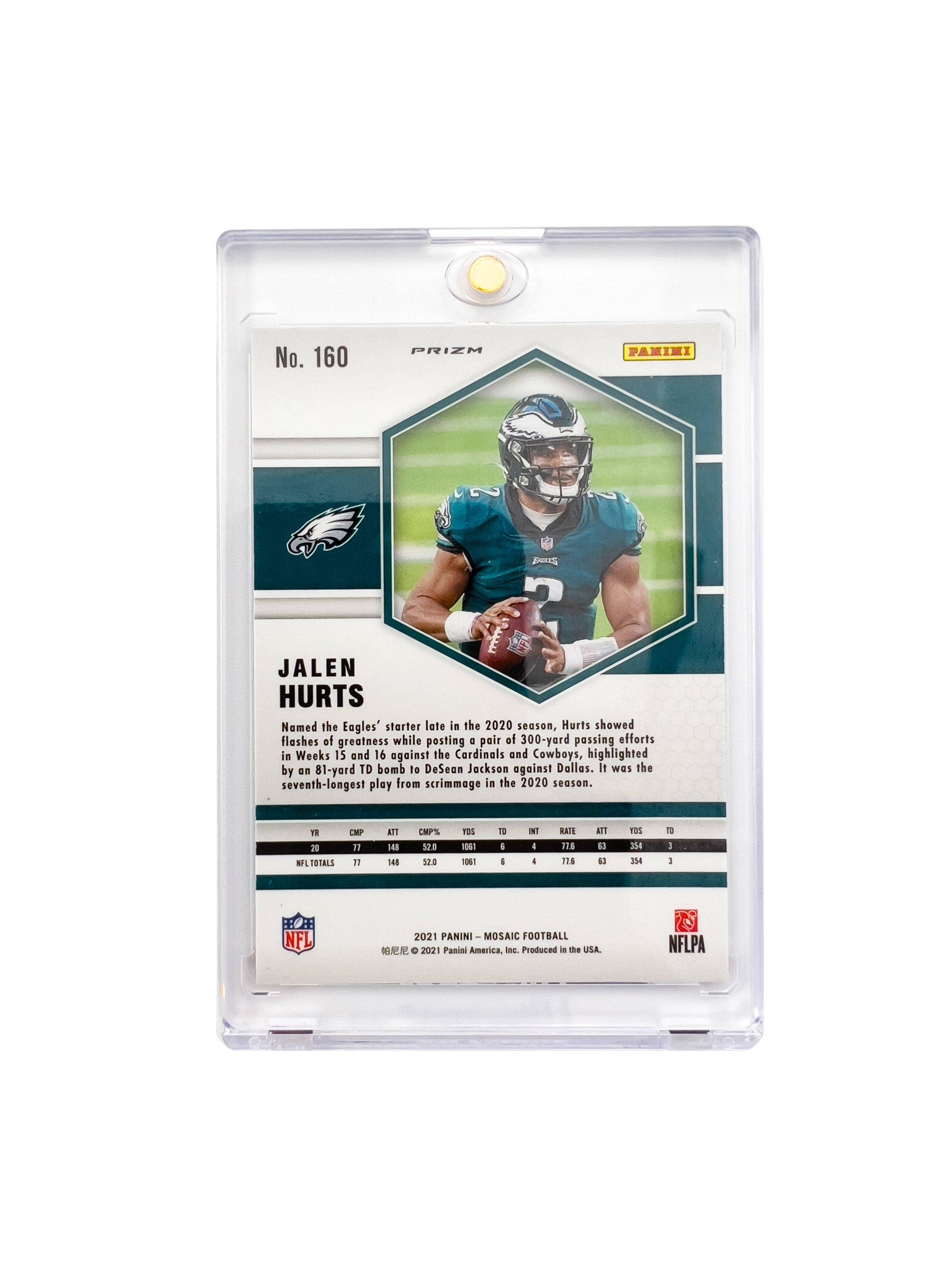 Panini Cards Jalen Hurts Philadelphia Eagles Panini NFL Mosaic 21 Green Parallel Card