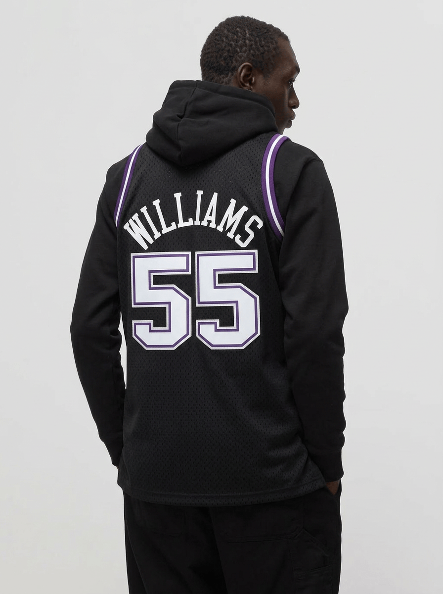 Mitchell And Ness Jerseys Jason Williams Sacramento Kings Mitchell & Ness NBA 00-01 Road HWC Swingman Jersey - Black