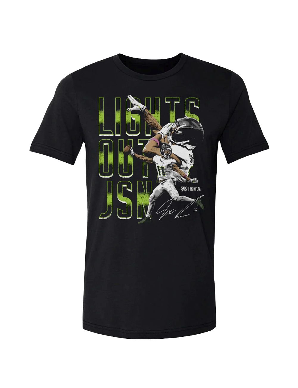 500 Level T-Shirts Jaxon Smith-Njigba Seattle Seahawks 500 Level NFL Lights Out T-Shirt - Black