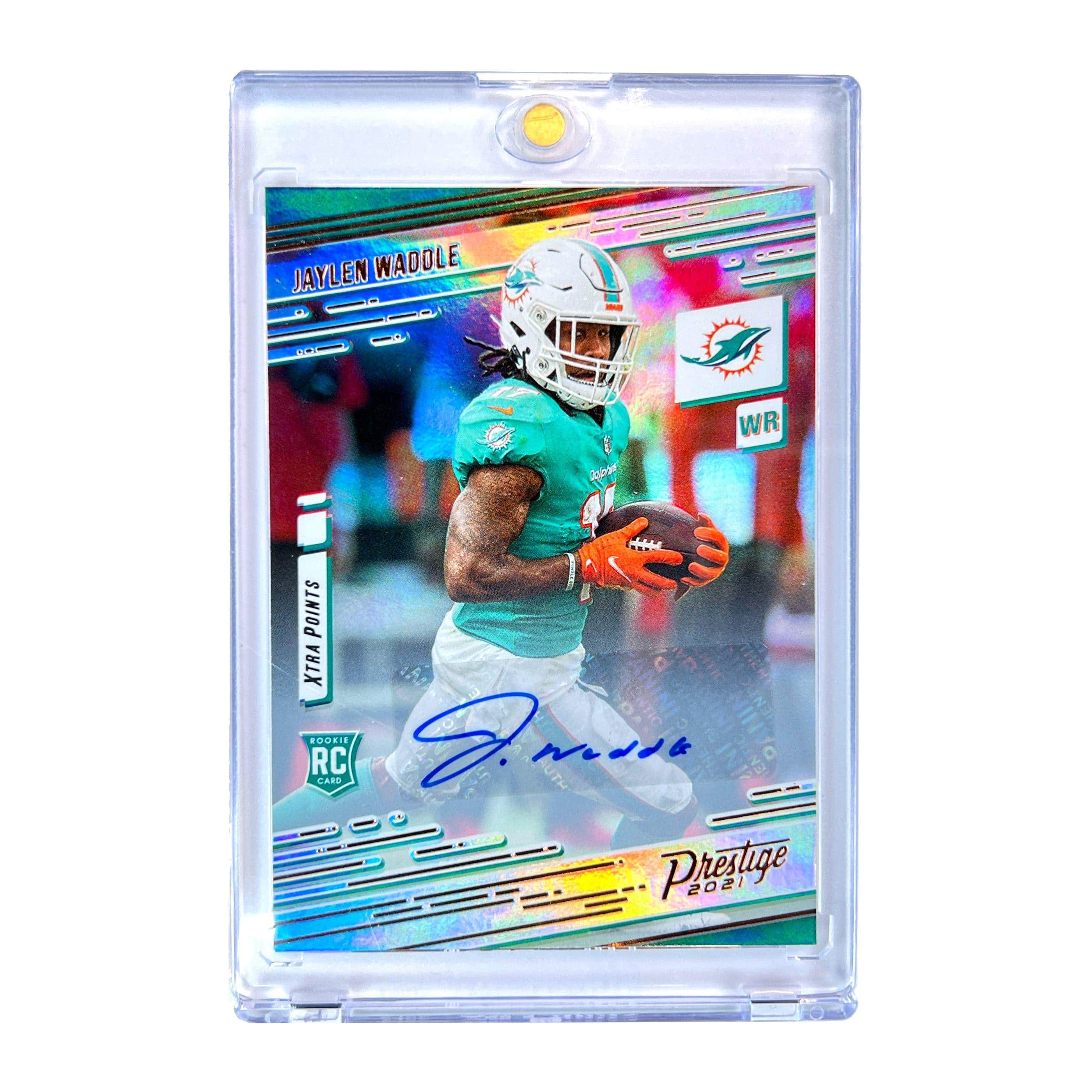 Panini Cards Jaylen Waddle Miami Dolphins Panini NFL 21 Prestige Xtra Rookie Auto Card