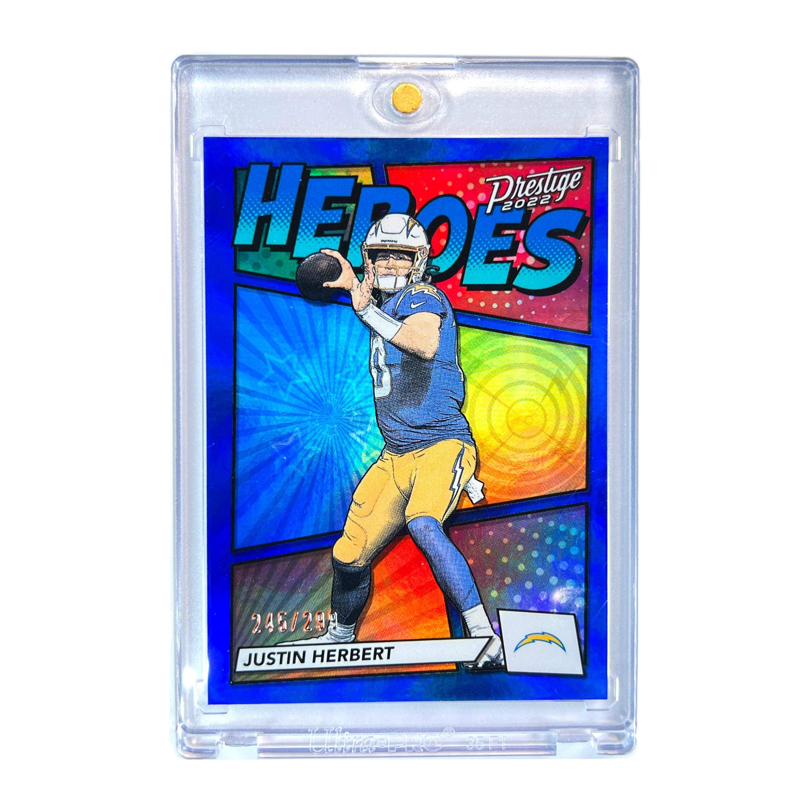 Panini Cards Justin Herbert Los Angeles Chargers Panini NFL 22 Prestige Heroes /299 Card