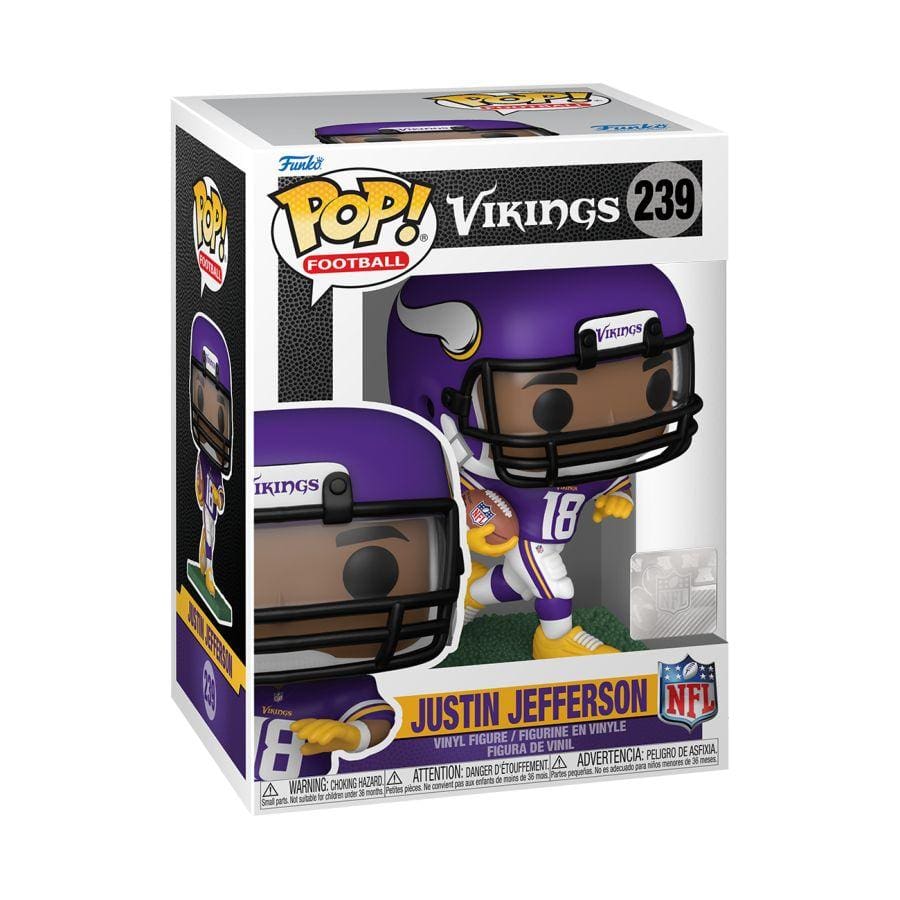 Funko Figures Justin Jefferson Minnesota Vikings Funko NFL Pop Vinyl 3.75" Figure - Purple