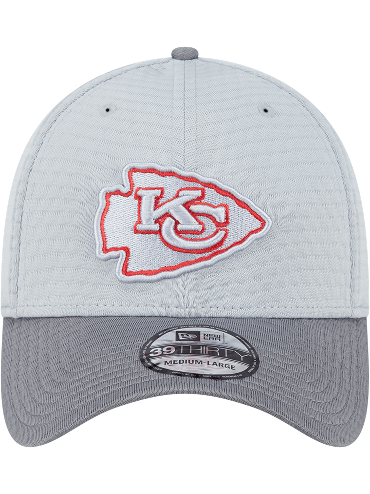 New Era Caps Kansas City Chiefs New Era NFL 24 Training 39THIRTY Stretch-Fit Hat - Grey