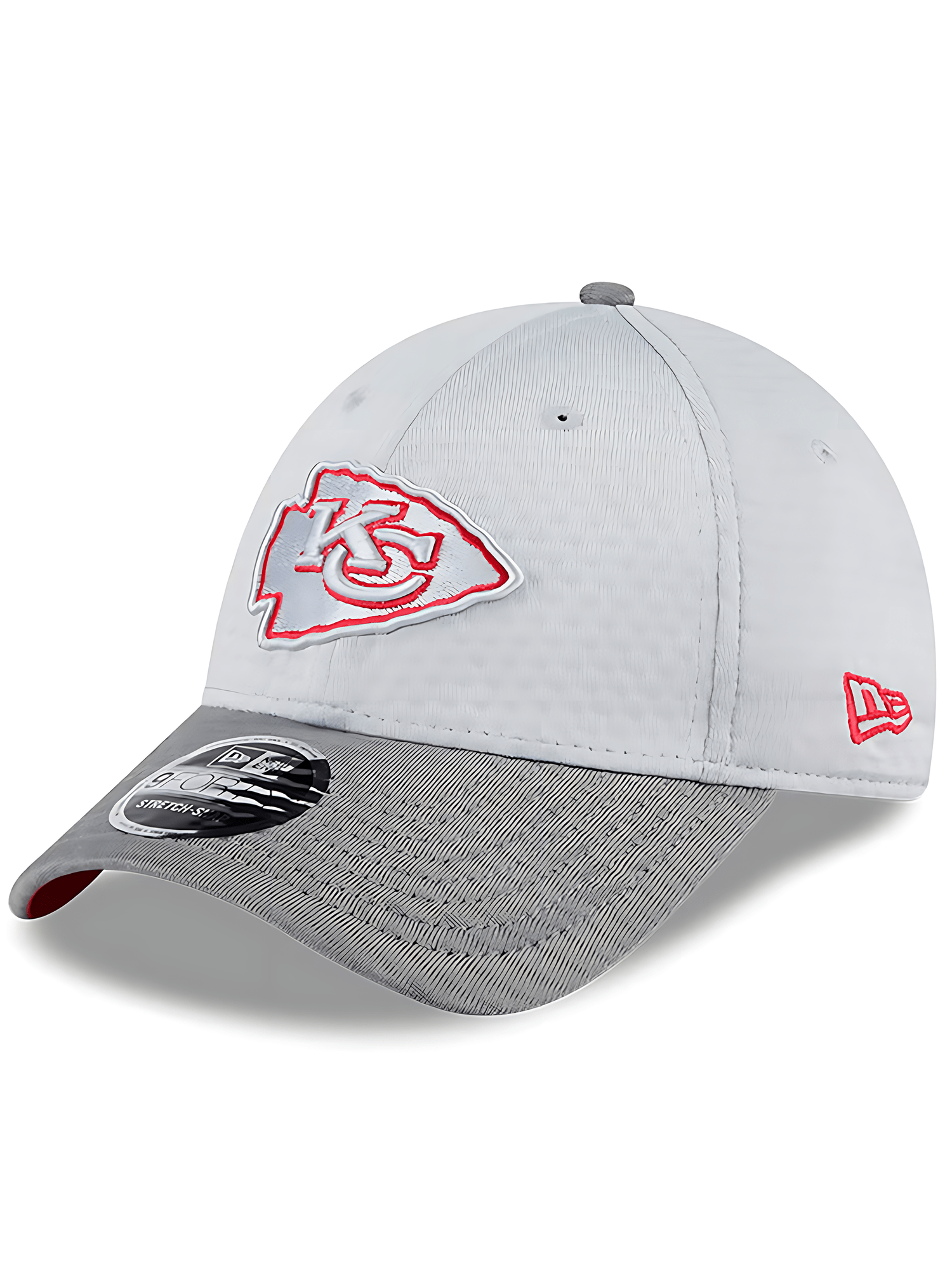New Era Caps Kansas City Chiefs New Era NFL 24 Training 9FORTY Stretch-Snapback Hat - Grey