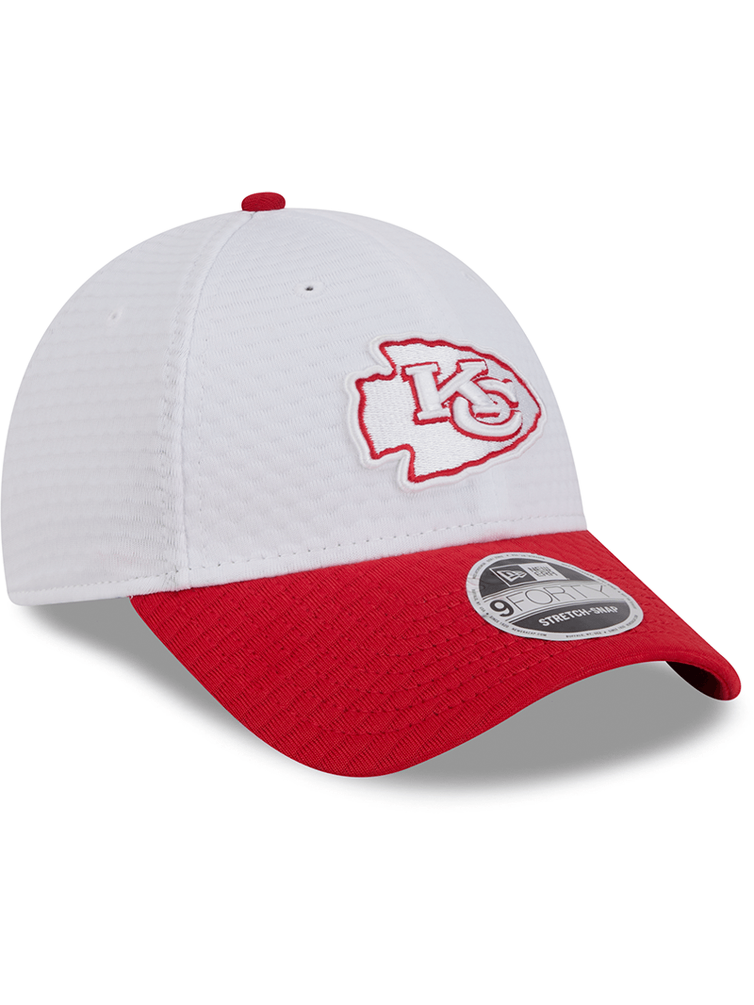 New Era Caps Kansas City Chiefs New Era NFL 24 Training 9FORTY Stretch-Snapback Hat - White