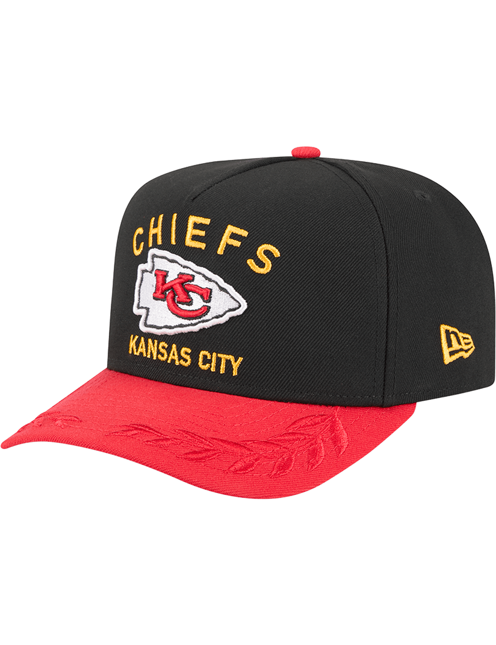 New Era Caps Kansas City Chiefs New Era NFL 25 Draft Pre-Curved 9FIFTY A-Frame Snapback Hat - Black