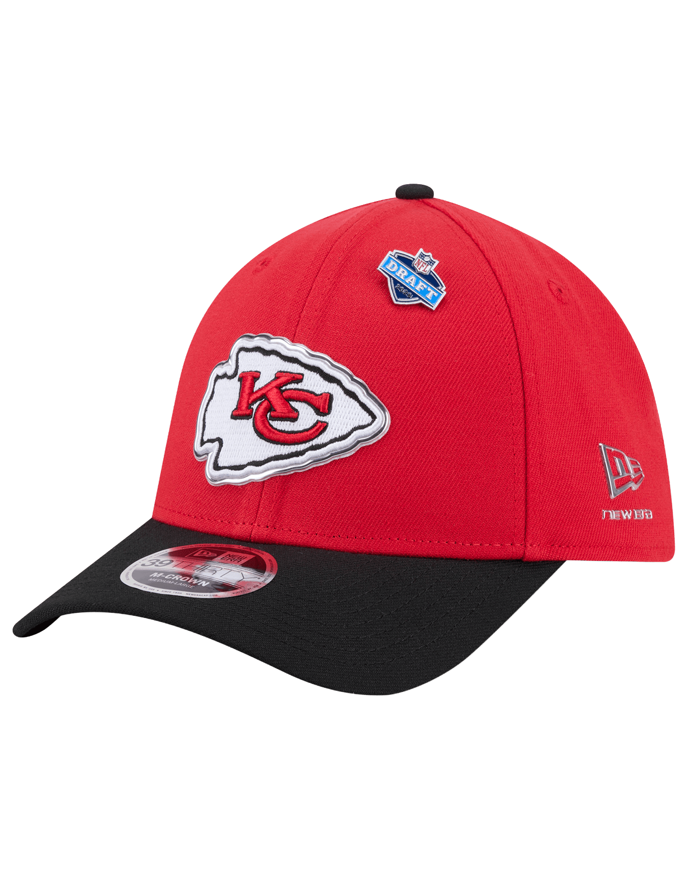 New Era Caps Kansas City Chiefs New Era NFL Draft 26 39THIRTY M-Crown Stretch-Fit Hat