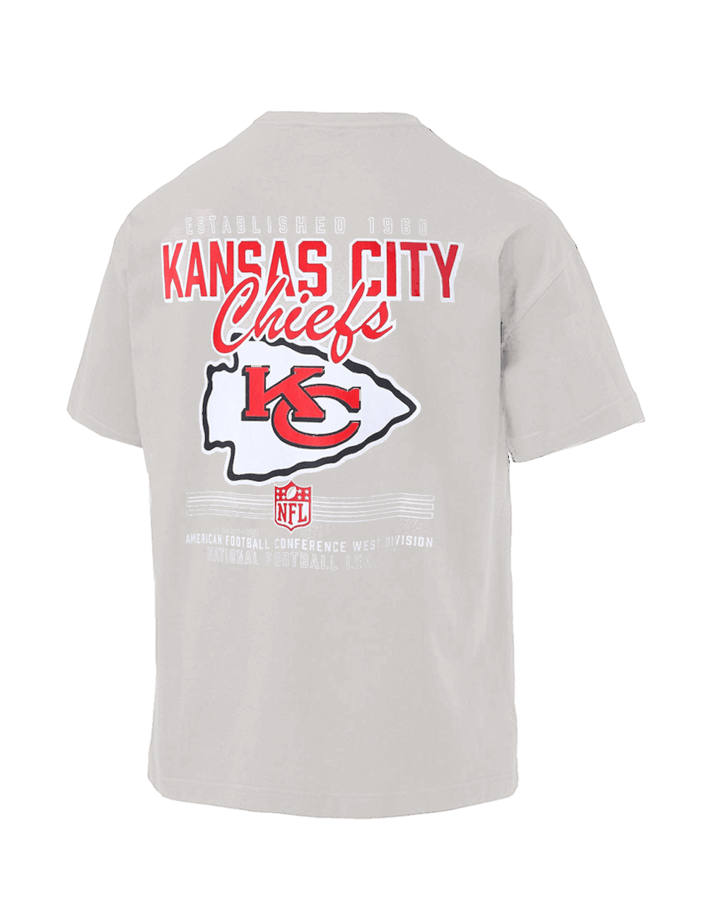 New Era T-Shirts Kansas City Chiefs New Era NFL Graphic Hit Oversized T-Shirt - Stone