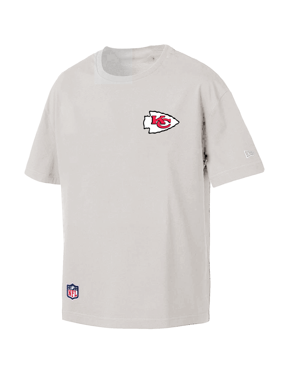 New Era T-Shirts Kansas City Chiefs New Era NFL Graphic Hit Oversized T-Shirt - Stone