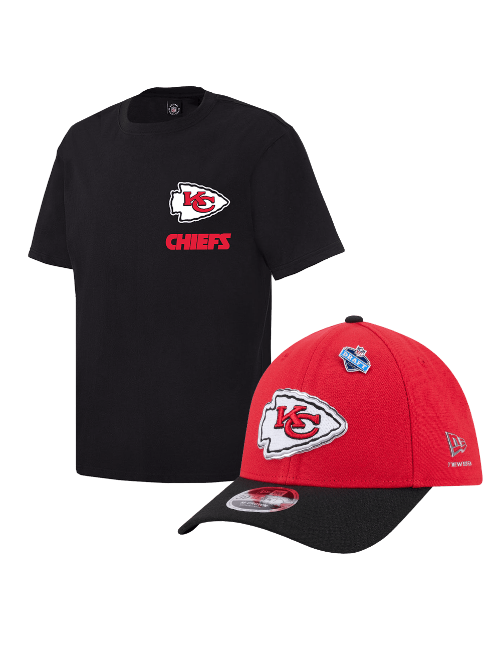 US Sports HQ Bundles Kansas City Chiefs New Era NFL On-Stage Hat & Beanie Bundle