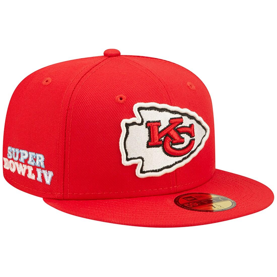 New Era Caps Kansas City Chiefs New Era NFL Pop Sweat 59FIFTY Fitted Hat - Red